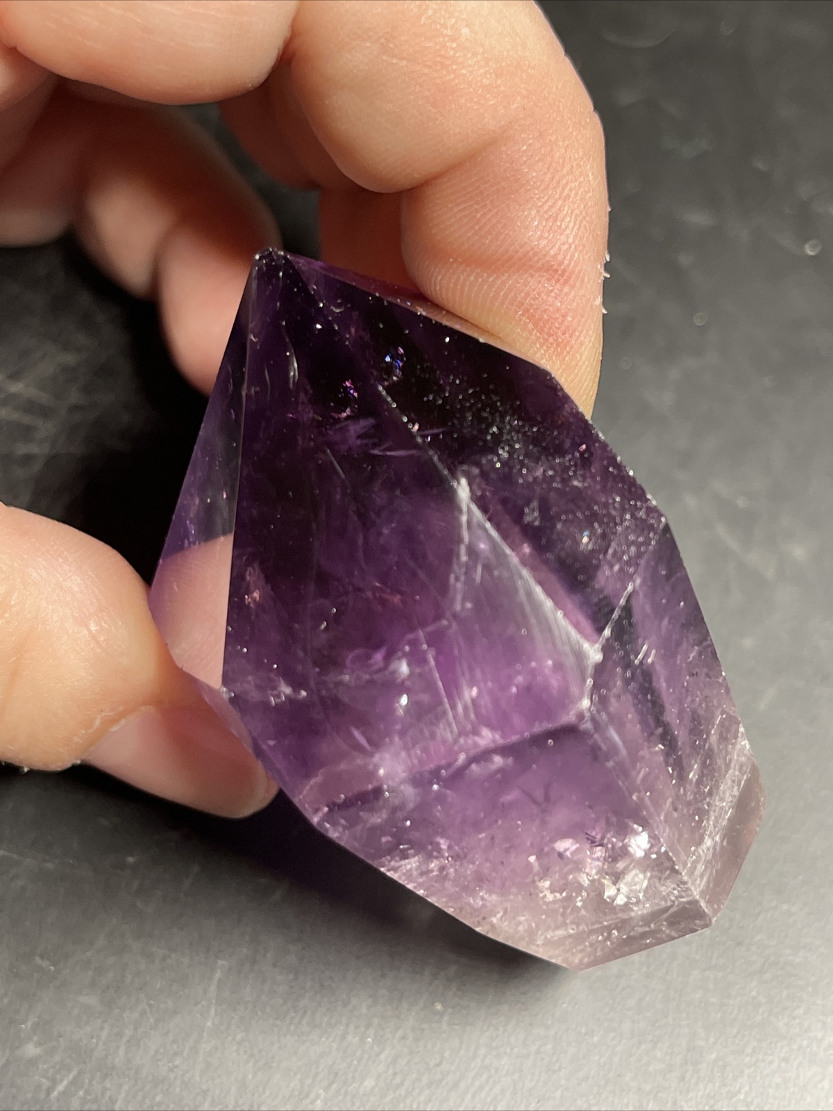 Phantom Smoky Amethyst Crystal Generator Tower 2.2in x 2in x 1.2in 105g