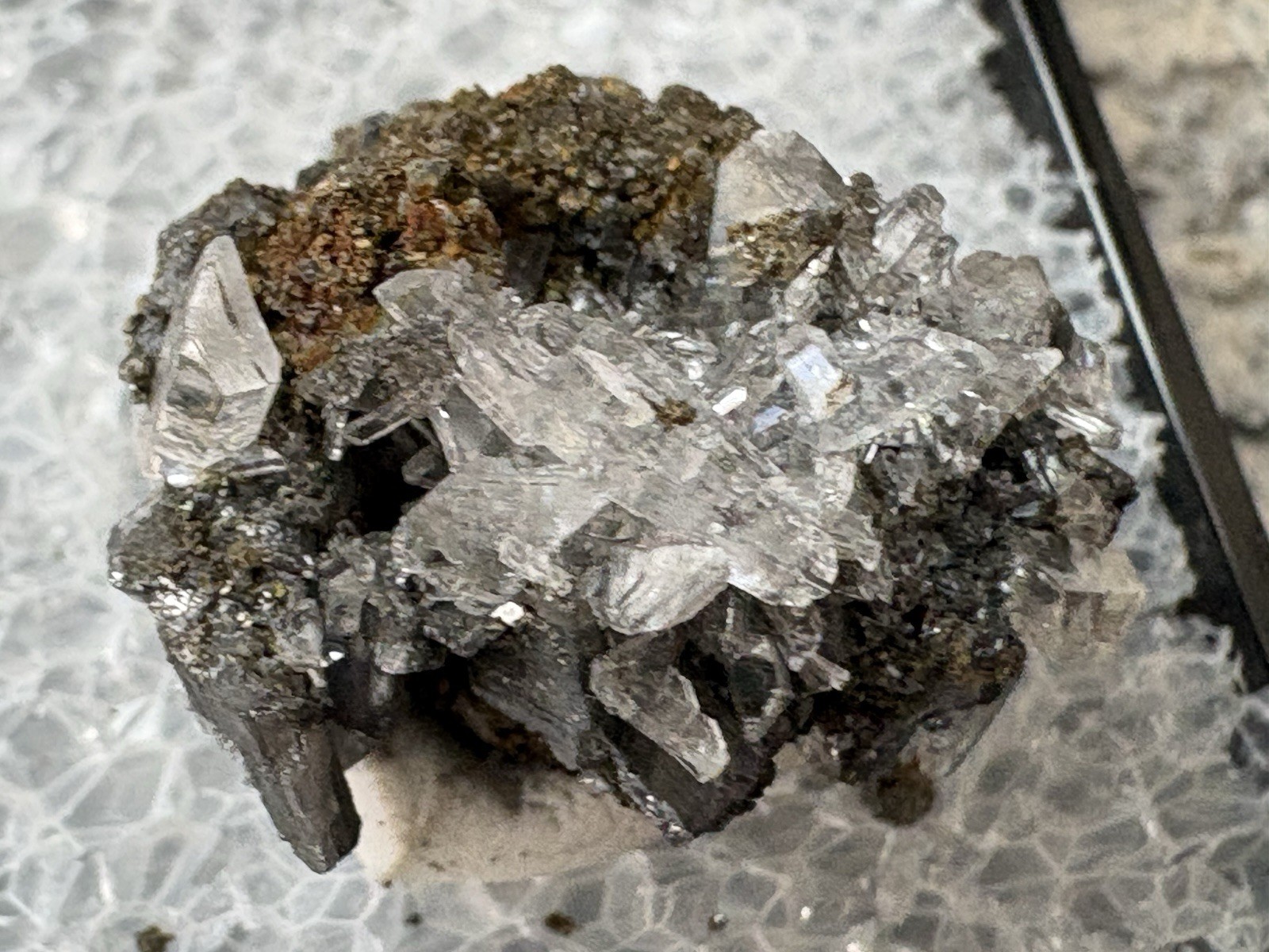 18712 TN Boulangerite Quartz Chalcopyrrite Cerussite Bastenberg Mine Ramsbeck B