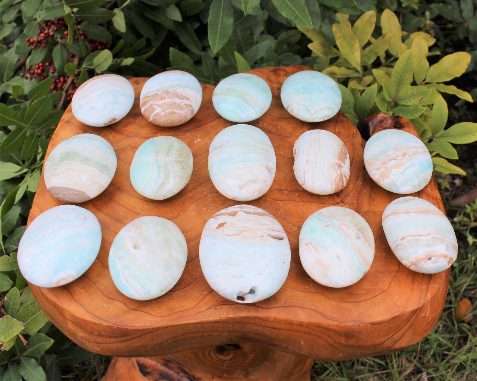 LARGE Caribbean Calcite Palm Stones – Hand Polished Carribean Calcite Crystals
