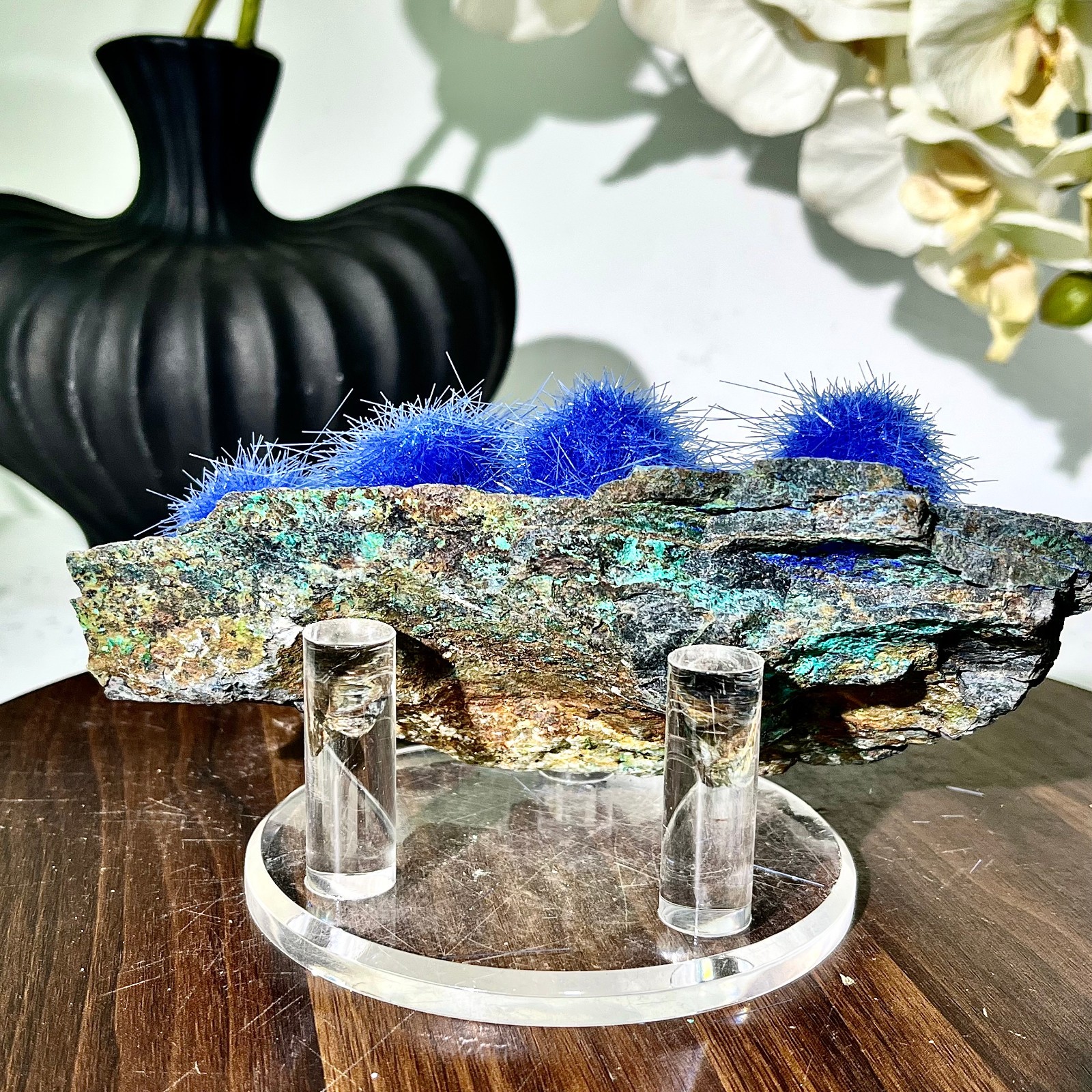 1.69LB Blue Natural Goethite Crystal Quartz Energy Ore Healing Mineral Specimen