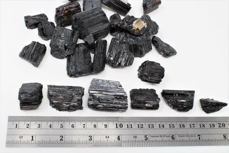 Raw Black Tourmaline, A Grade Quality, Natural Healing Crystals