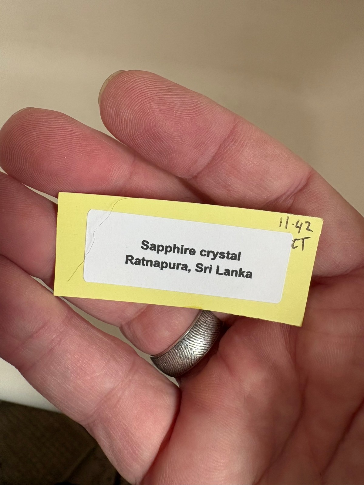 Sapphire,natural light blue crystal, Ratnapura, Sri Lanka(2 grams, 11.42 carats)