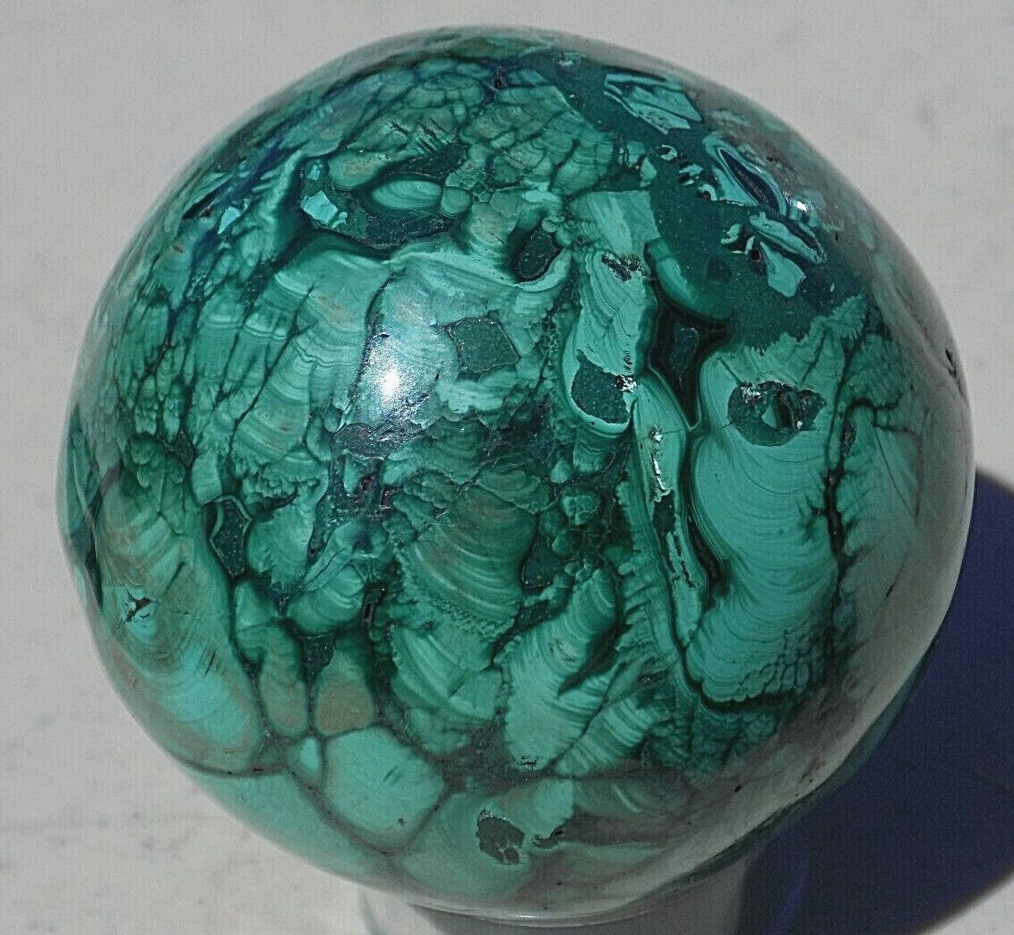 MALACHITE MARBLE HANDMADE SPHERE CONGO SPECIMEN 56mm 2 3/16” 8482