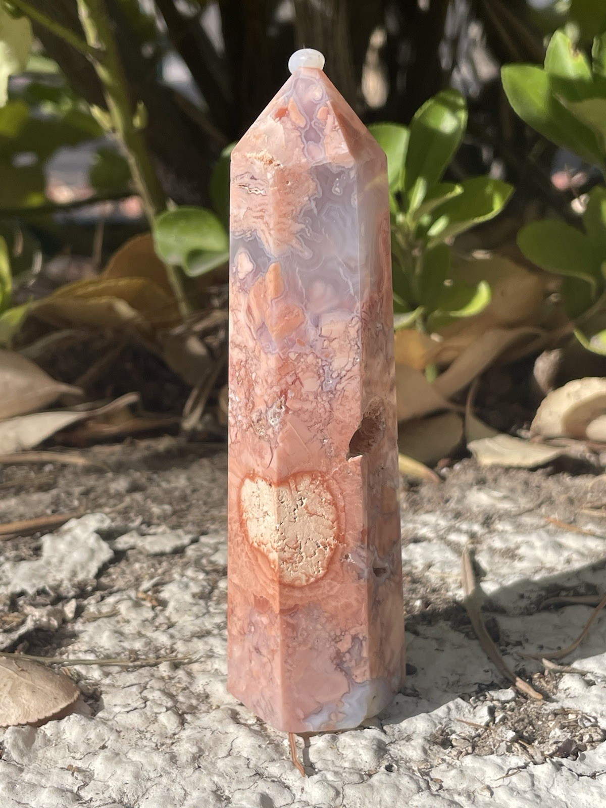 Cotton Candy Agate Crystal/Gemstone Mini Point/Tower 103G 4″ x 1 1/4″