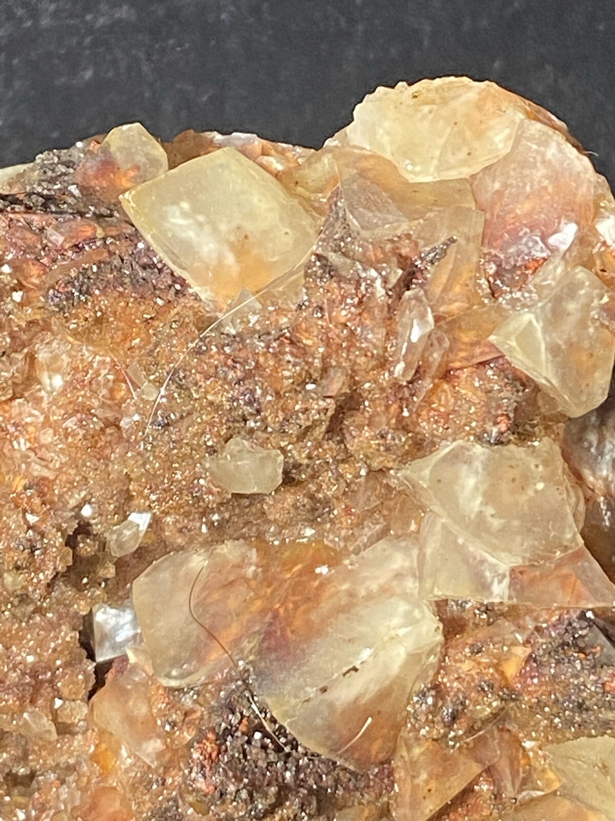 DOG TOOTH CALCITE SCULPTURE LUCITE BASE Crystal Specimen on Lucite