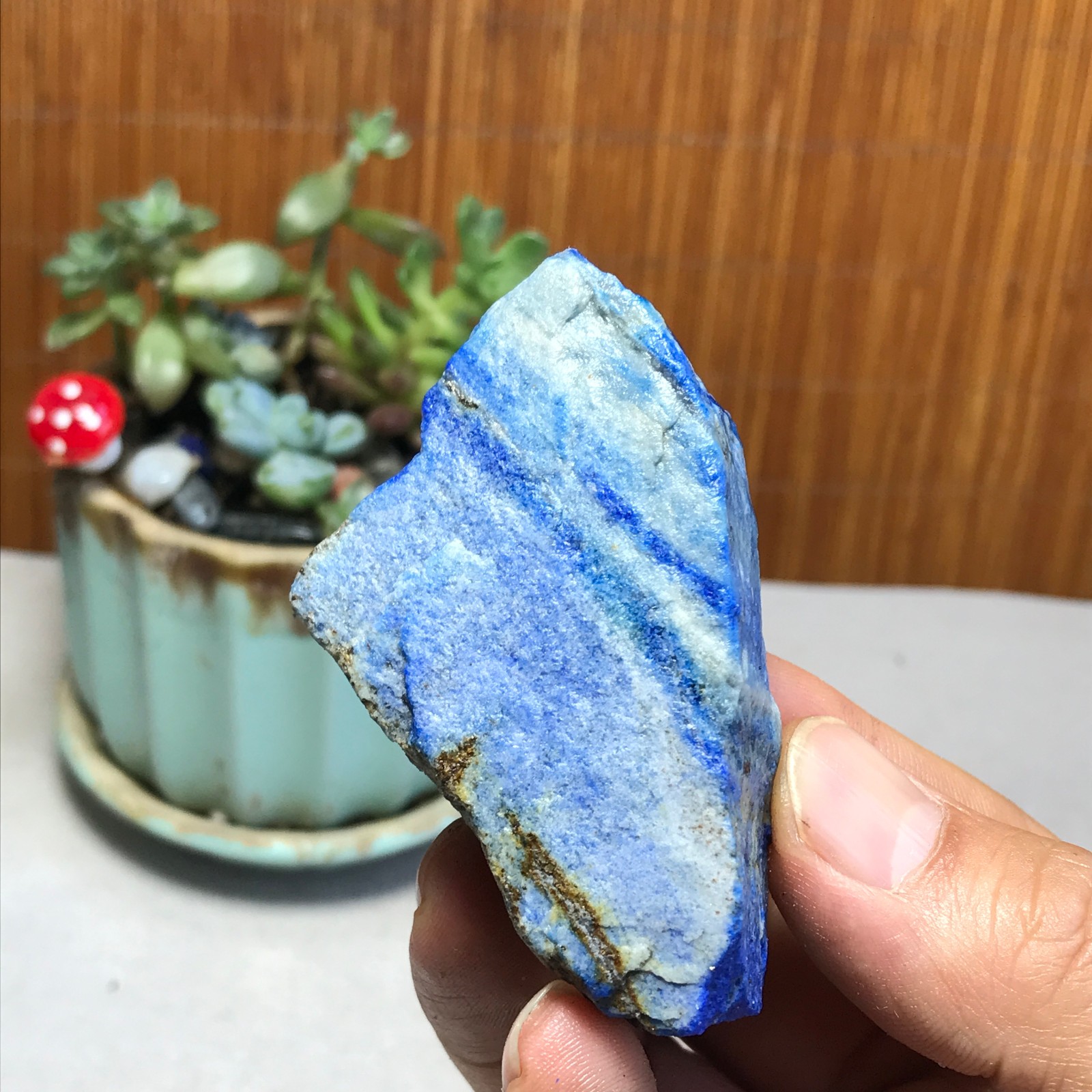 91g Natural lapis lazuli Crystal gemstone Rough Mineral Specimen healing A5698