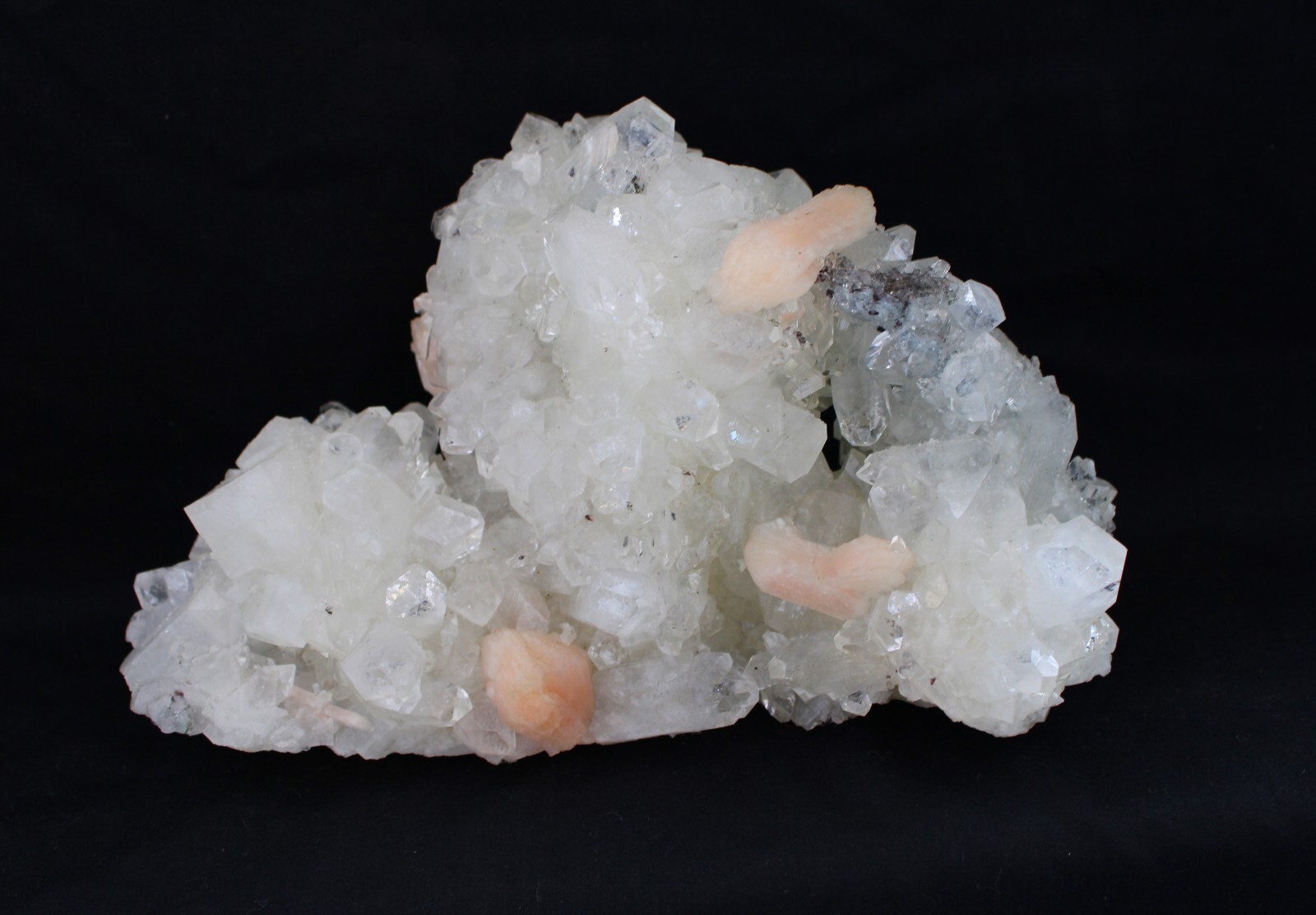 Apophyllite Crystals With Stilbite On Milky Coral Matrix Minerals Specimen