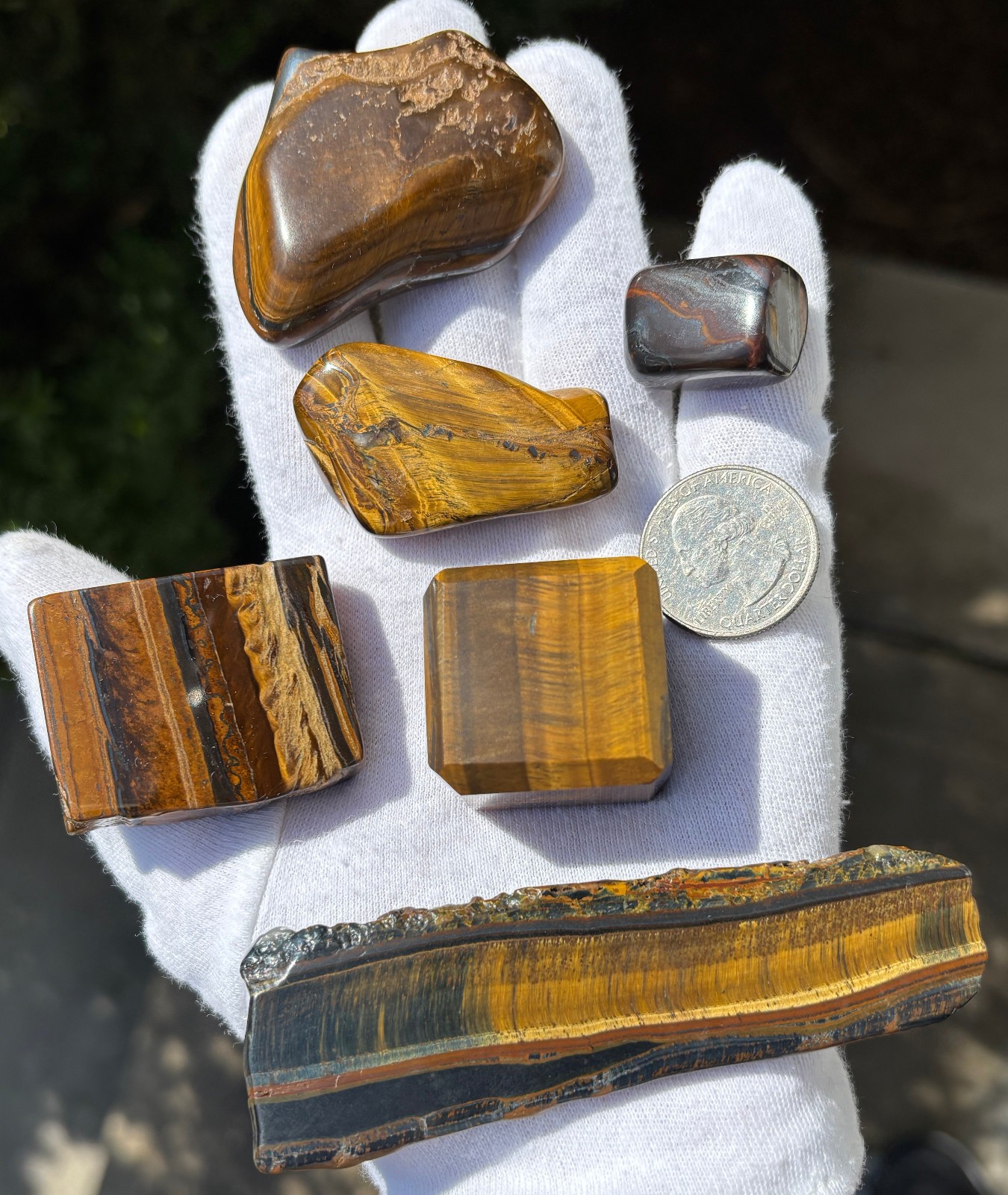 USA SALE 222g LOT TIGER EYE CUBE/TUMBLE/POLISHED SLAB/SLICE/TIGER IRON/TUMBLES
