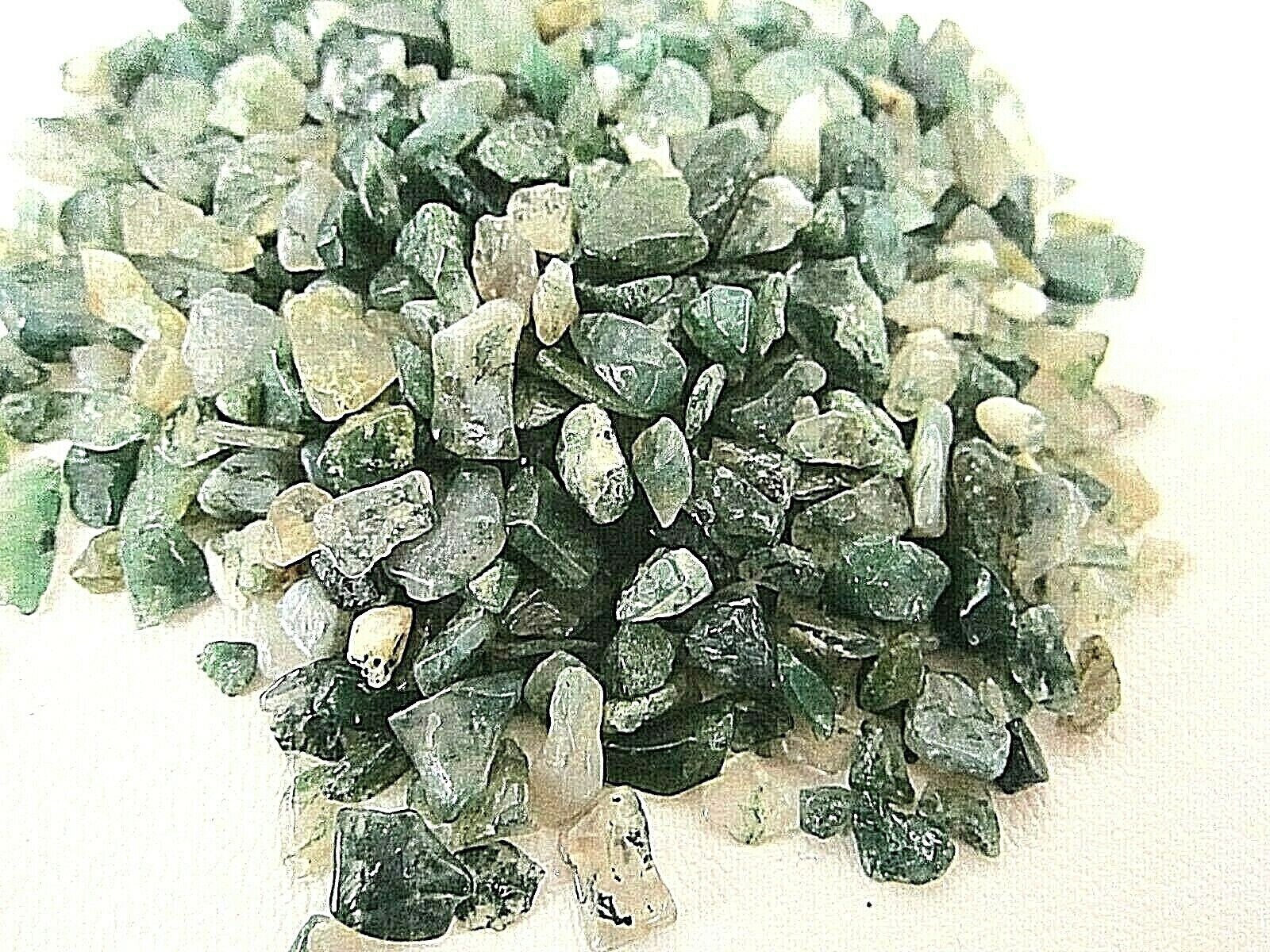 4 ounces Moss Agate Chips Grade A 5-10mm Reiki Healing Crystal Nature Spirits