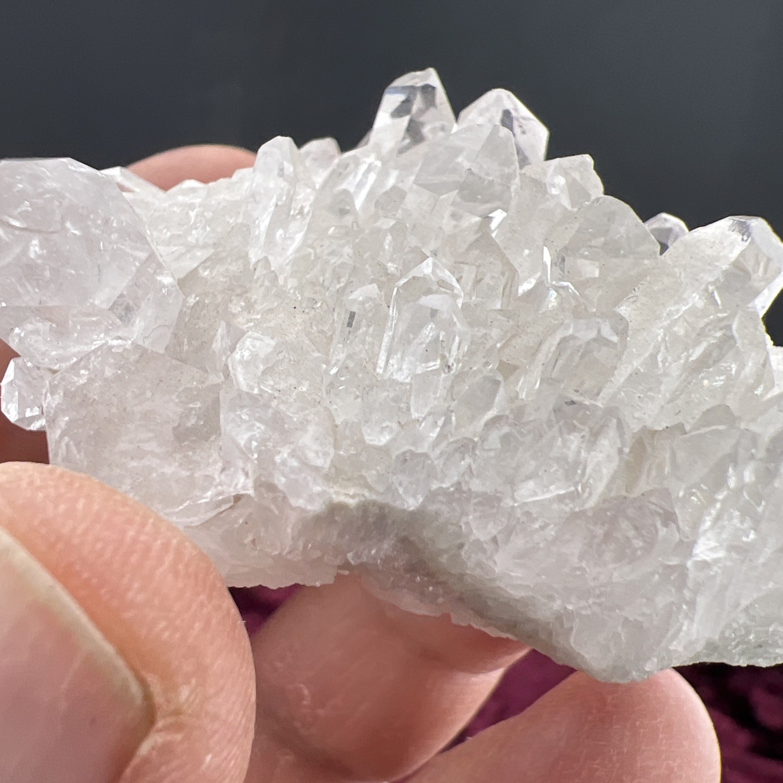 Natural Clear Lemurian Quartz Crystal Cluster Minas Gerais, Brazil 60 grams