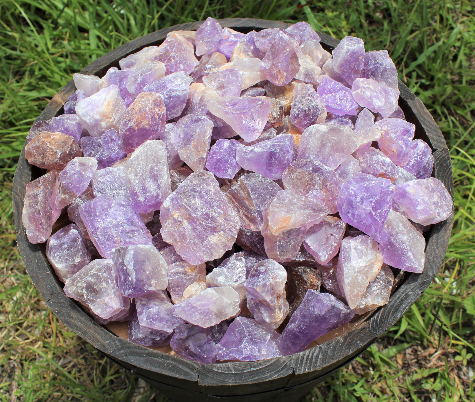 5 lb Bulk Lot Rough Natural Amethyst (Brazil) Premium Grade Rock Tumbling