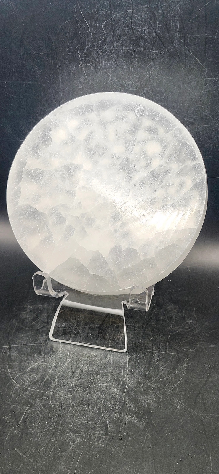 Selenite tree of life charging plate! 4 inches long, .67 thick, 10 ounces