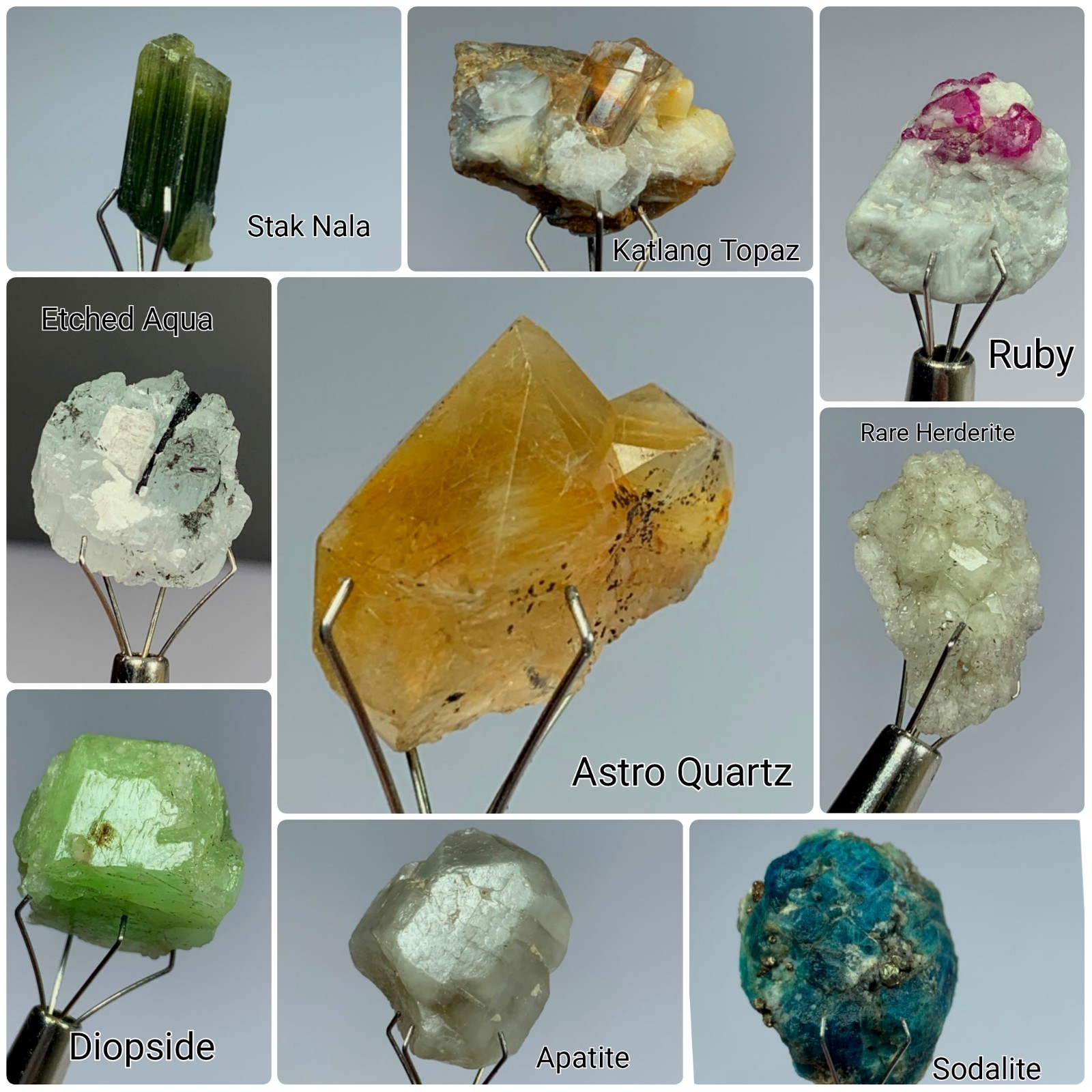 40 gm Aesthetic Thumbnail Size Crystals/Specimens Lot – 10 Pcs
