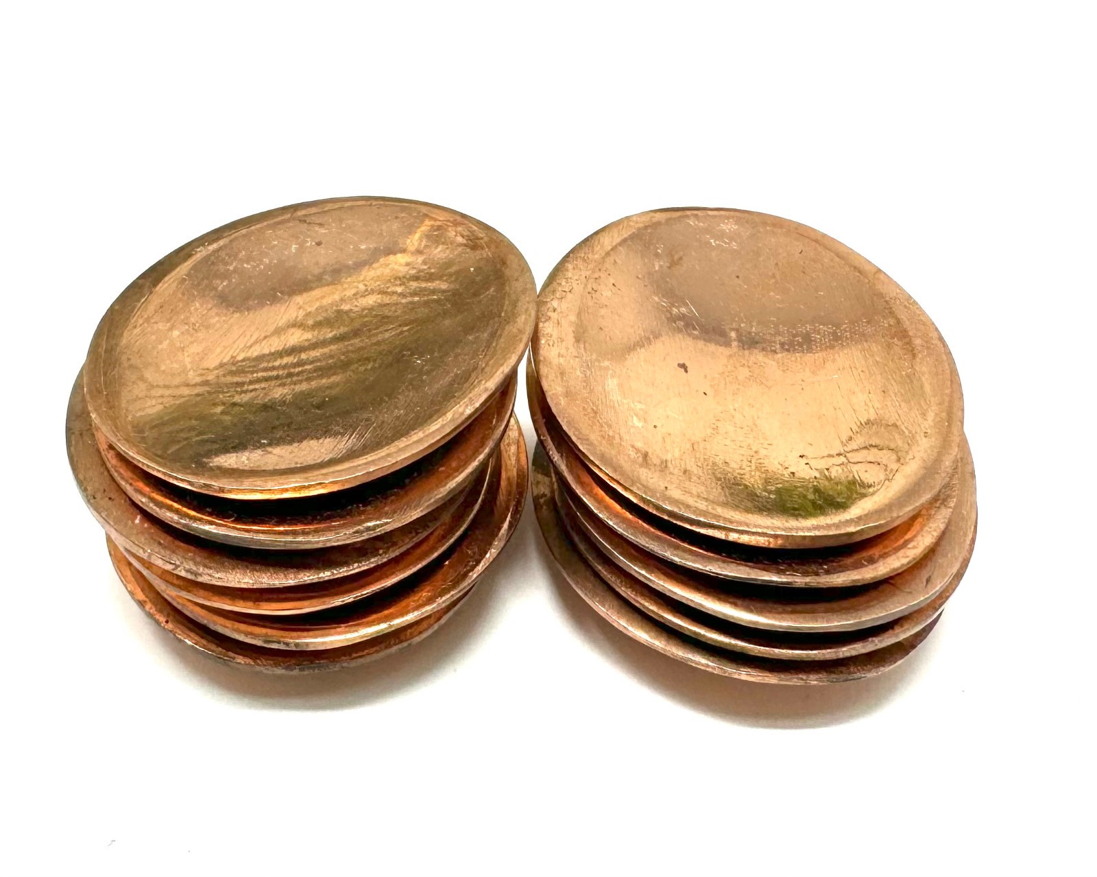Copper Worry Stone (Copper Palm Stone, Smooth Polished Pocket Stone)