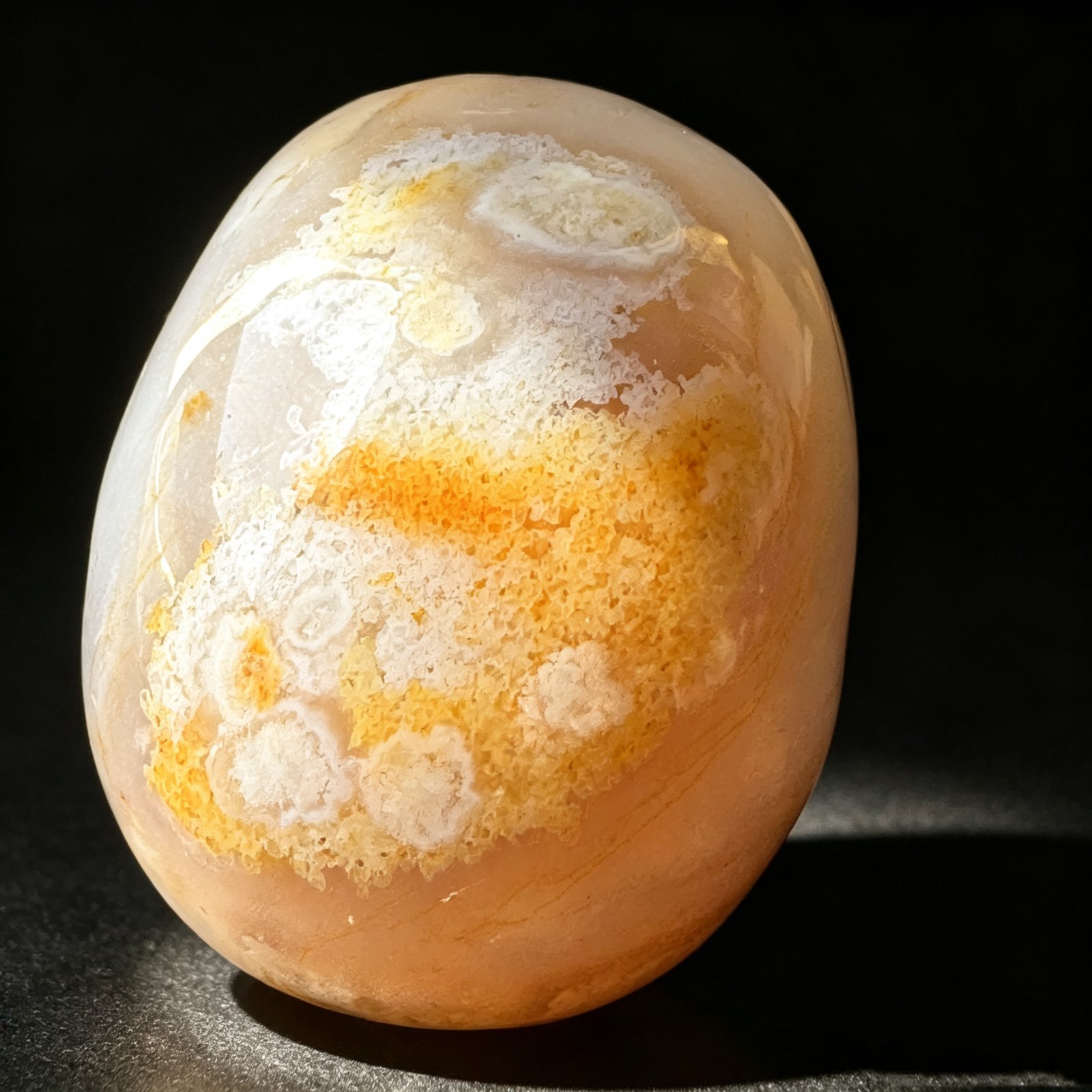 Natural Agate Skull Carving – Carved Crystal Mineral Figurine Sculpture 2.0″