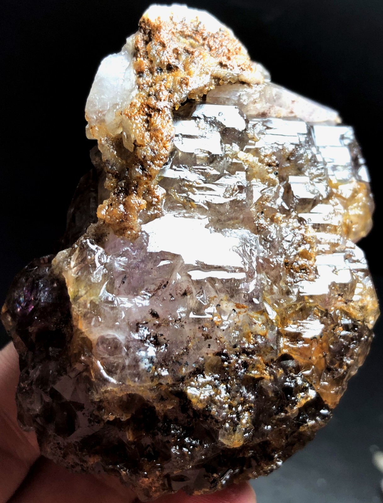 200g 1PC Diamond Grade ! Super Seven Skeletal Amethyst Quartz Crystal k898