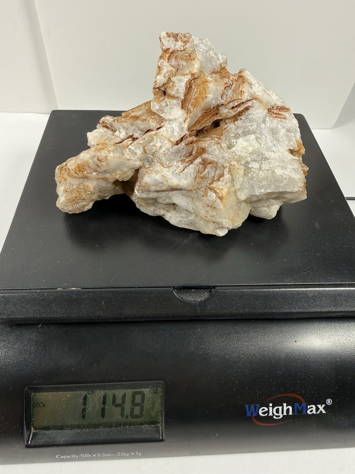 Natural Quartz Crystal Specimen Bladed Formation Iron Staining 1.9 Lbs
