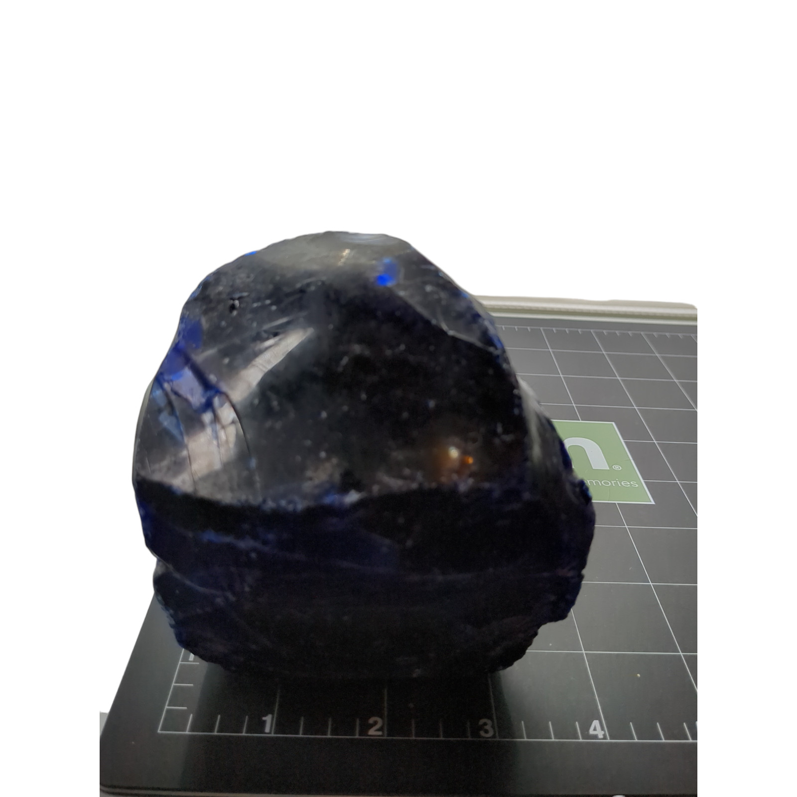 Black and Cobalt Marbled Opaque Slag Swirl Art Glass Cullet #4XL19