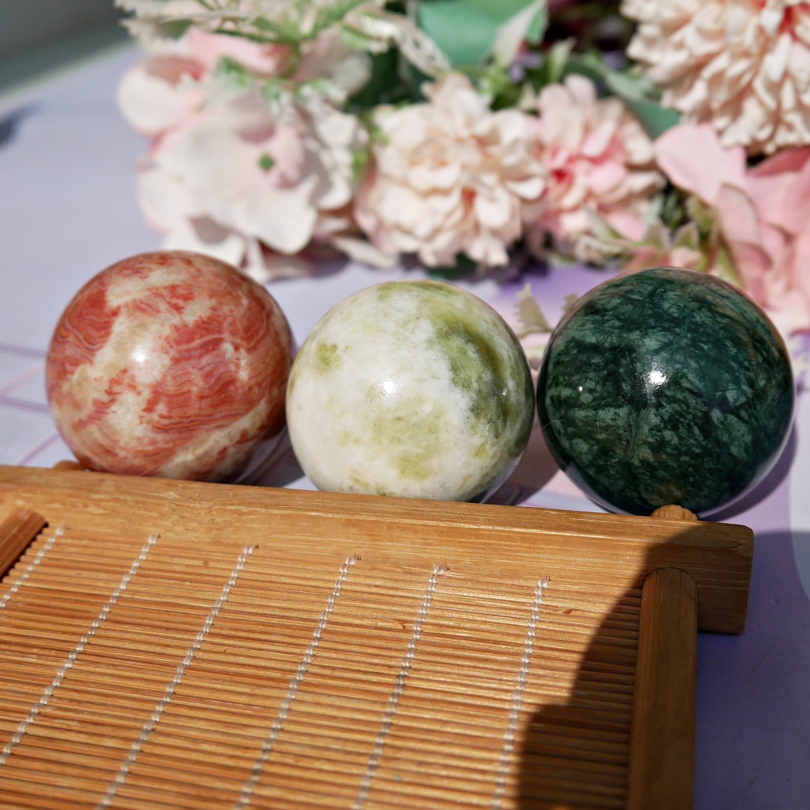 Multi-Material Jade Crystal Sphere Ball Choose Natural Gemstone Orb Decor Gift