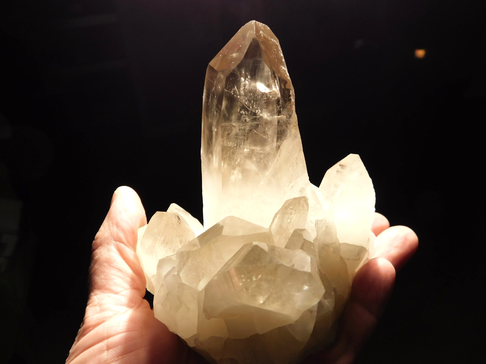 BIG! Free Standing! SMOKY Quartz Crystal Cluster From Brazil 792gr