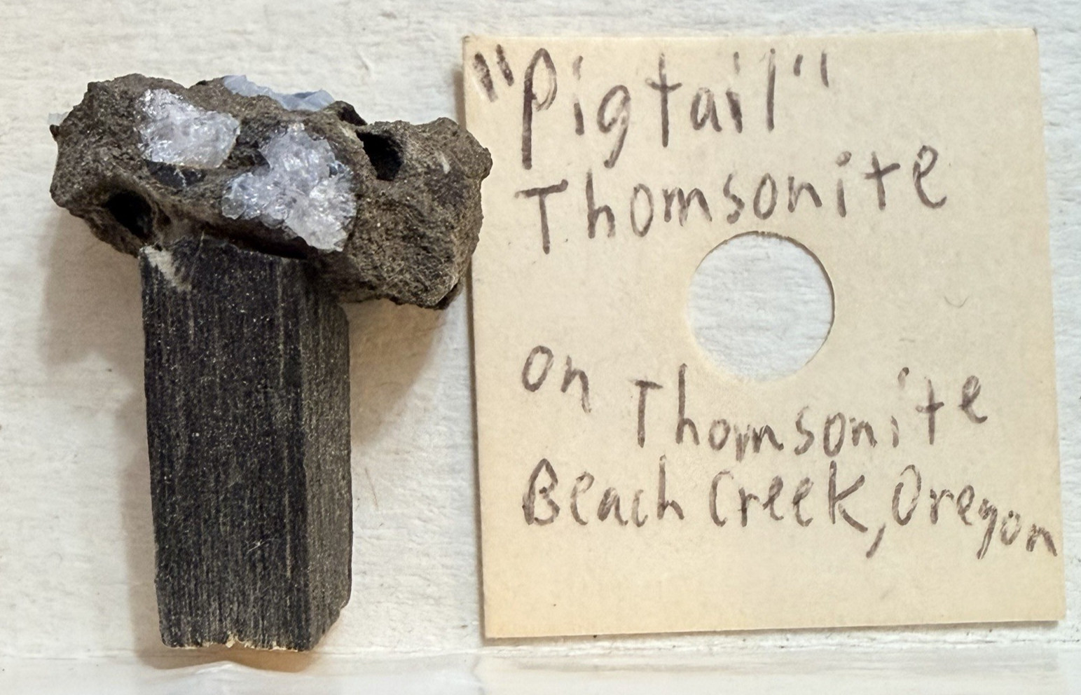 Mineral Specimen Lot 3 Magnetite Thomsonite Quartz Thumbnail Vtg Fossil Zeolite