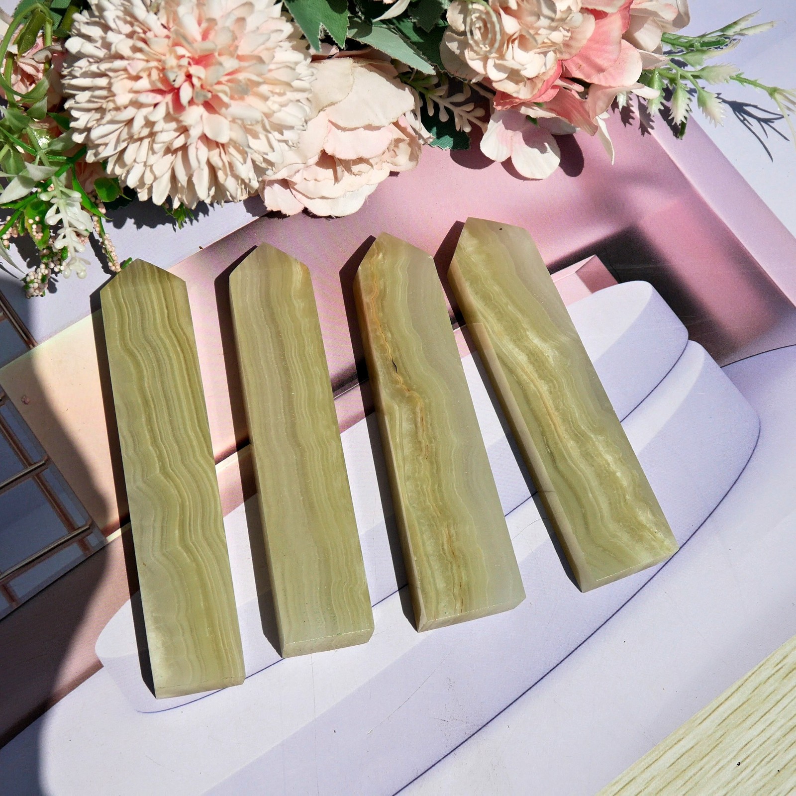 Afghan Jade Green Obelisk 11cm Natural Crystal Tower Polished Healing Gems 1PC