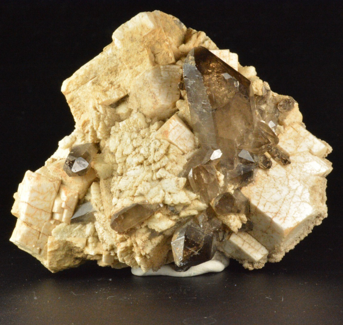 Smoky Quartz, Microcline Feldspar, Mineral Mountains, Utah