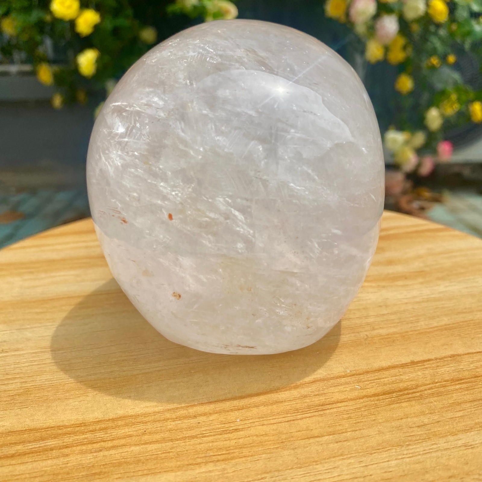3.3LB TOP! White melting quartz hand carved crystal skull gem reiki healing