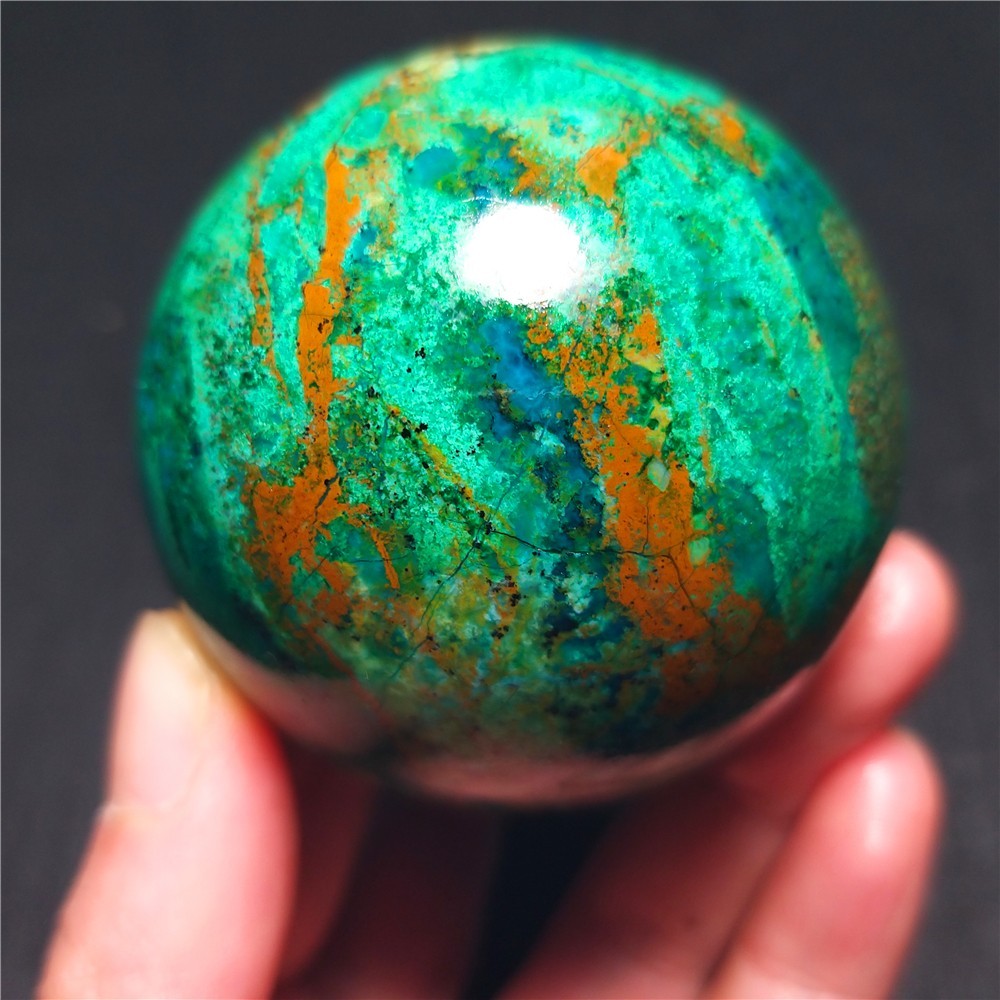 RARE 173.3G Natural Malachite Turquoise Blue Copper Ore Symbiotic Ball QQ206