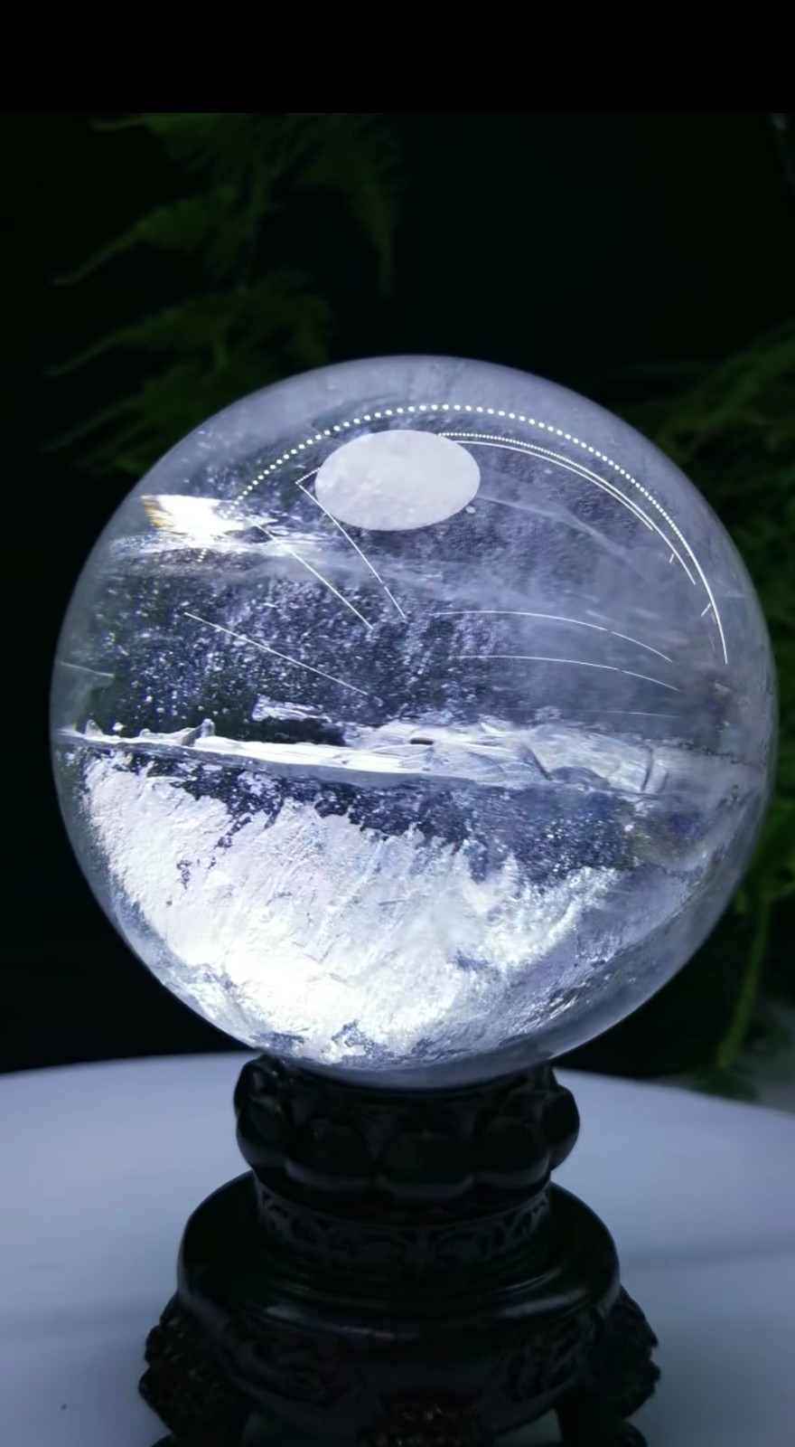 5lb Top Natural Rainbow Clear Quartz Sphere Crystal Ball Reiki Heal Energy Gem