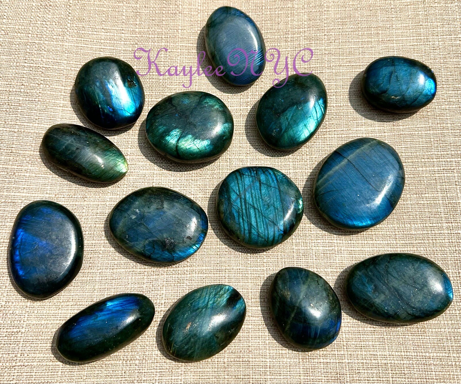 Wholesale 2 Lbs Lot Natural Labradorite Palm Stones Crystal Energy