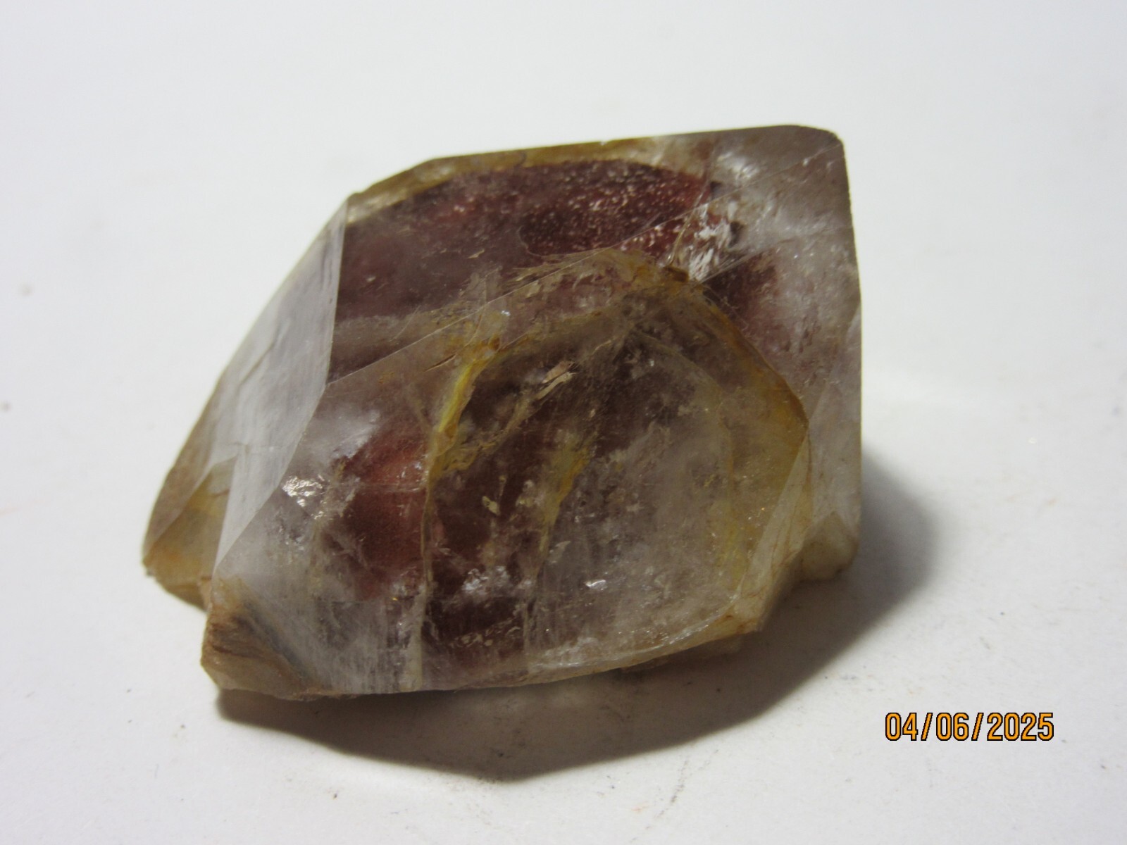 Red Hematoid Phantom Quartz 1 5/8″ Point Collectible HPQPBC-186