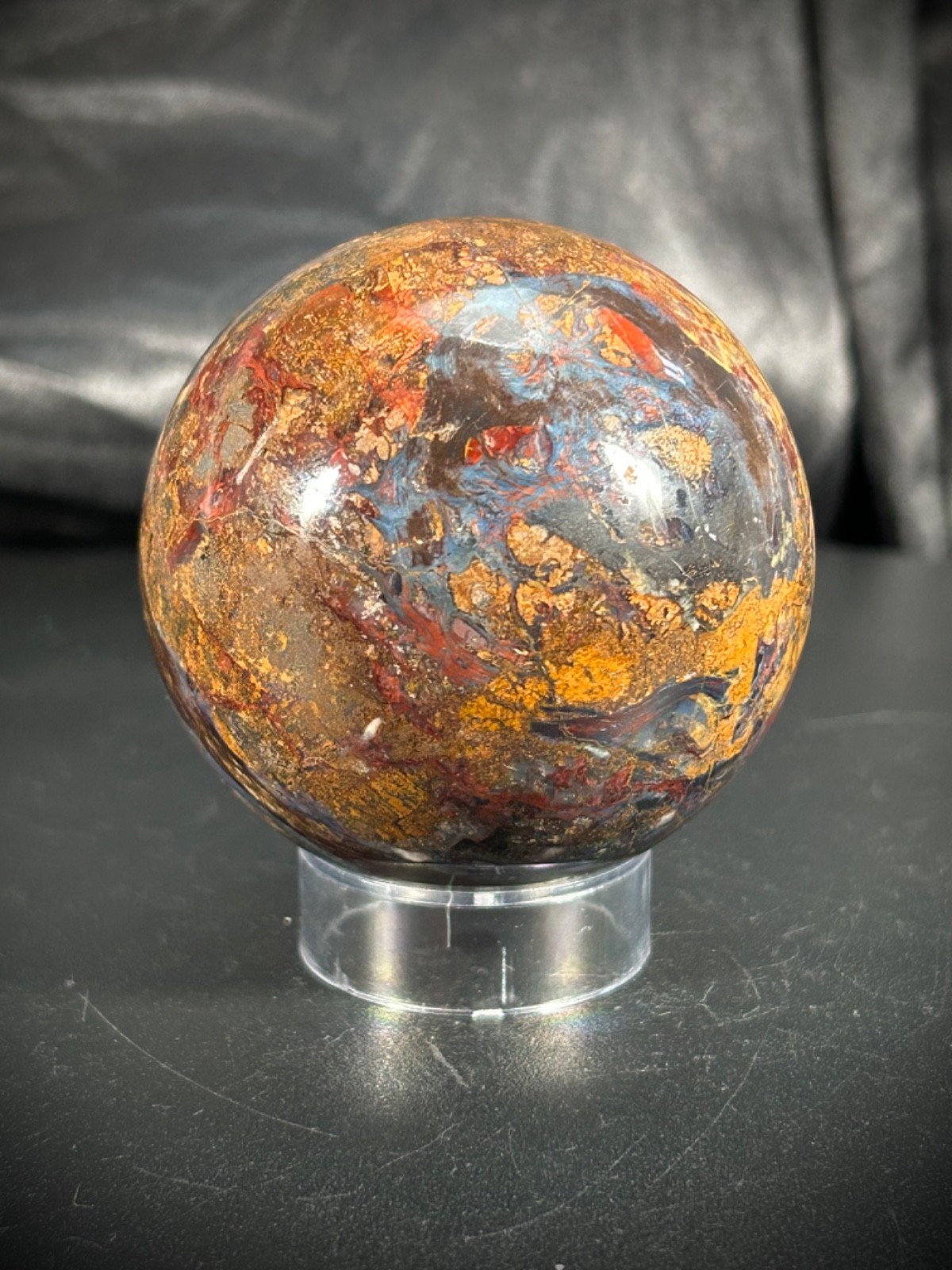 2.3″ Pietersite Sphere On Acryic Stand 10.2oz (290 grams)