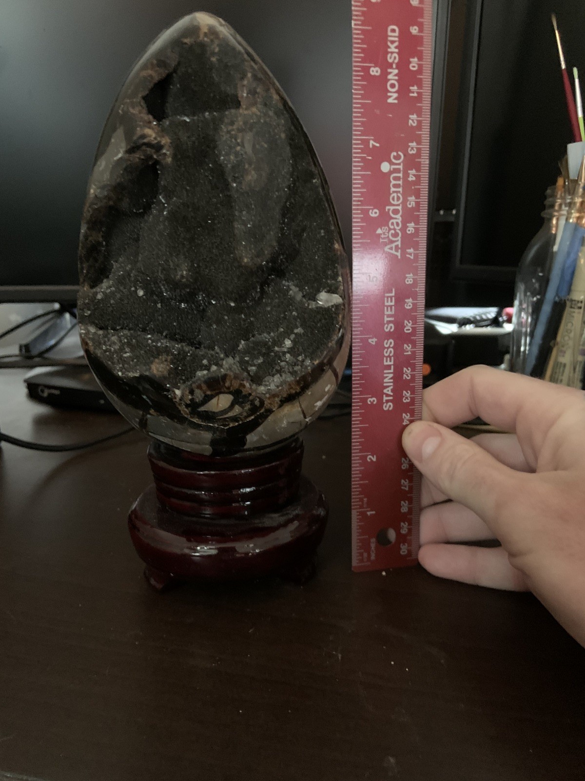 2500g Natural Dragon Egg Septarian Nodule Geode Quartz Cluster Crystal Healing