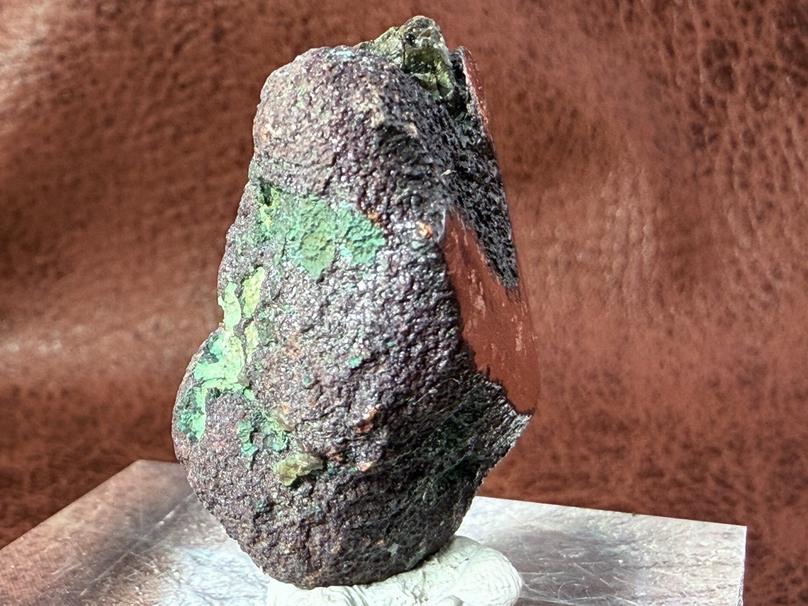 Natural Oxidized Green Glacial Float Copper with Buffed Finish, Michigan 58 g
