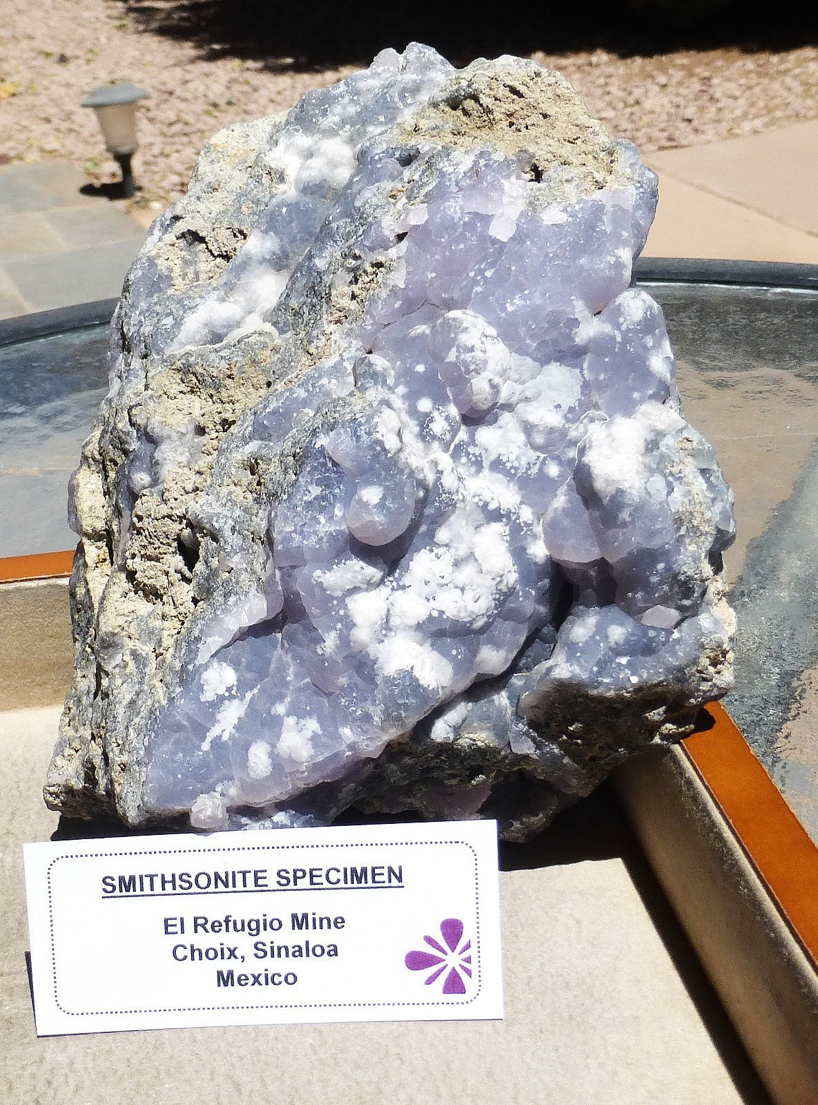 LARGE Purple/lilac Smithsonite specimen from El Refugio Mine Mexico 3lb. 2.5 oz.
