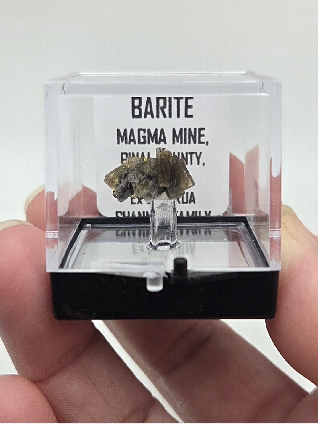 Barite Thumbnail Mineral Specimen – Magma Mine, AZ (laseal)