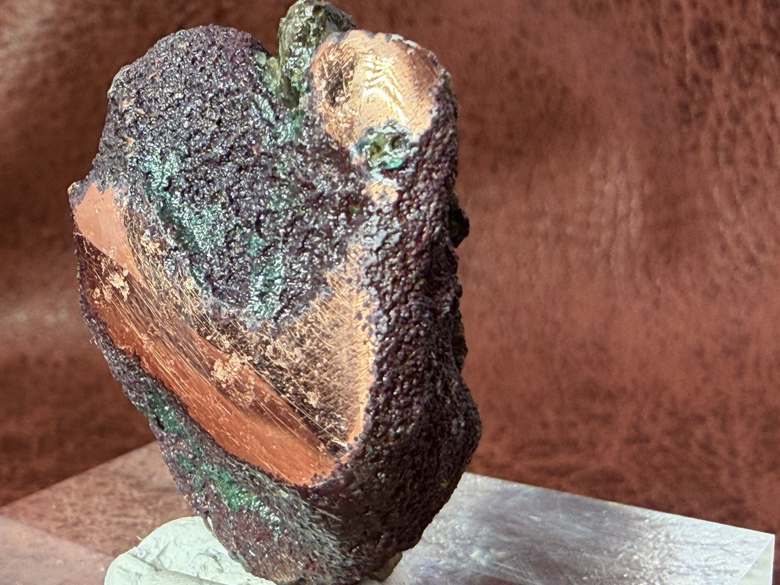 Natural Oxidized Green Glacial Float Copper with Buffed Finish, Michigan 58 g