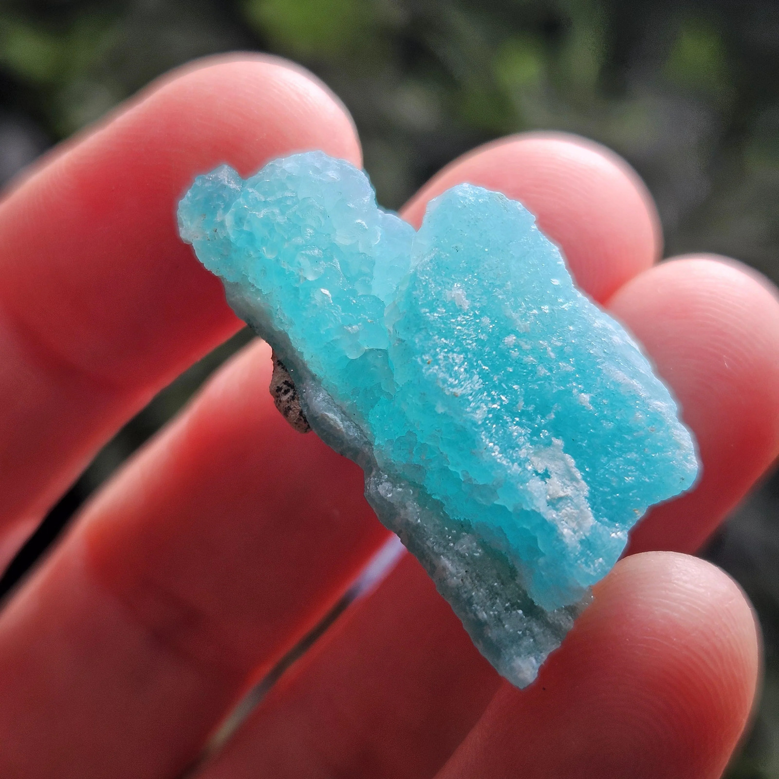 Blue Smithsonite Crystal Specimen from Congo, Natural Smithsonite Raw Stone