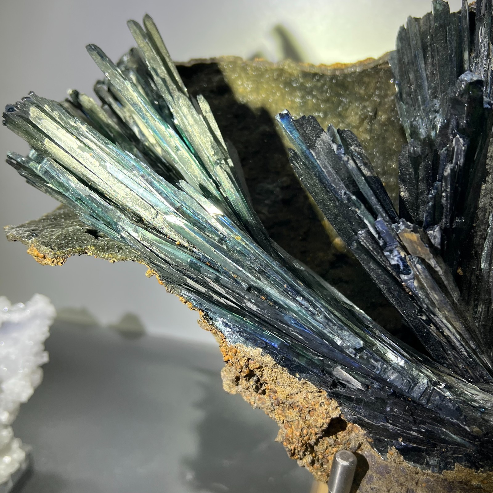 12.78lb Natural Vivianite Rough Quartz Crystal Blue Iron Ore Cluster Specimen