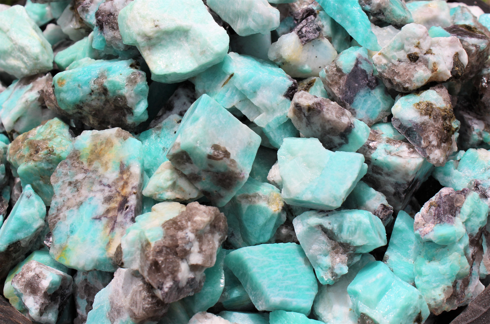 HUGE Wholesale 11 lb Lot Bulk Natural Rough Amazonite Crystal Healing Raw