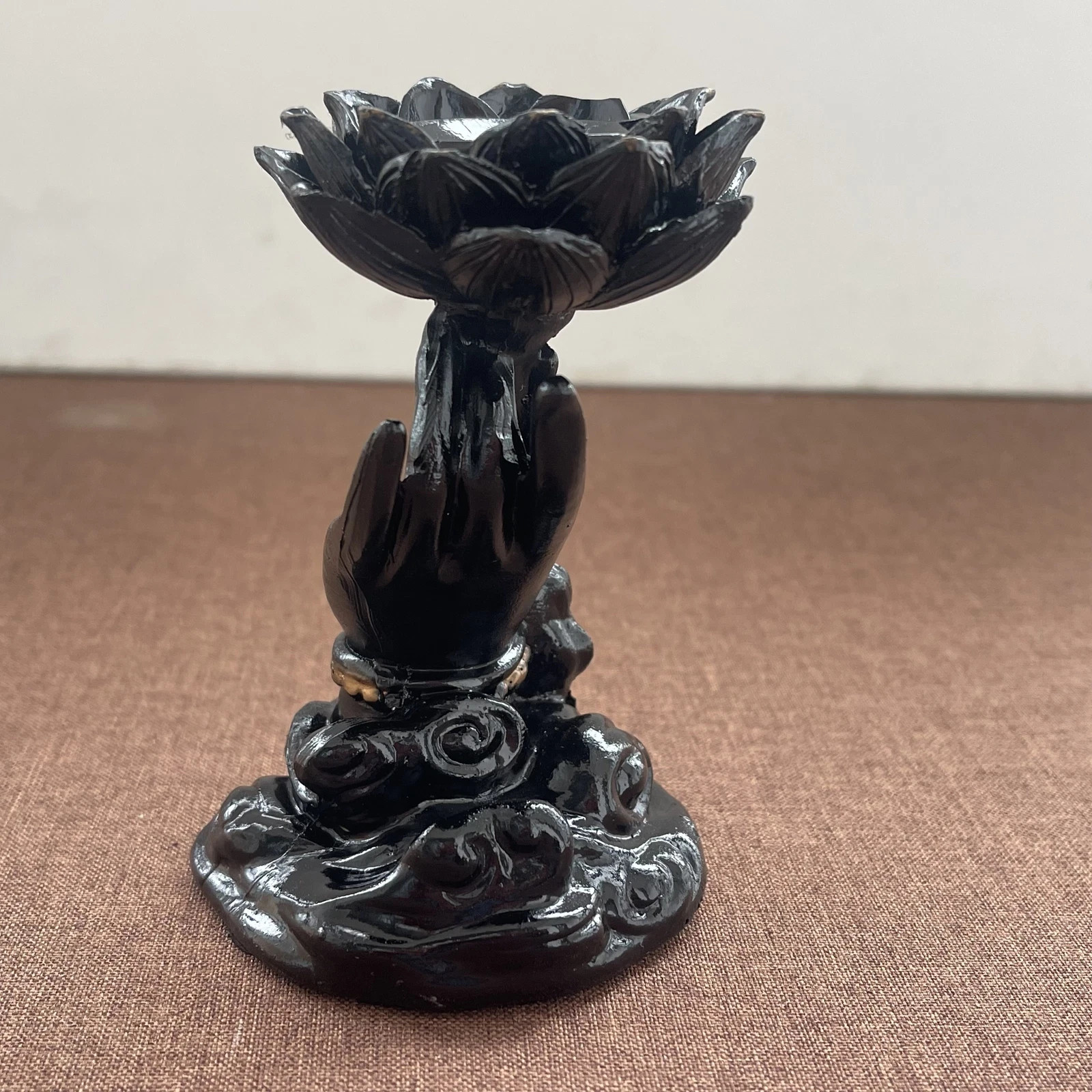 Lotus hand Holder Stand Base Crystal Ball Hand Made Display 1pcs