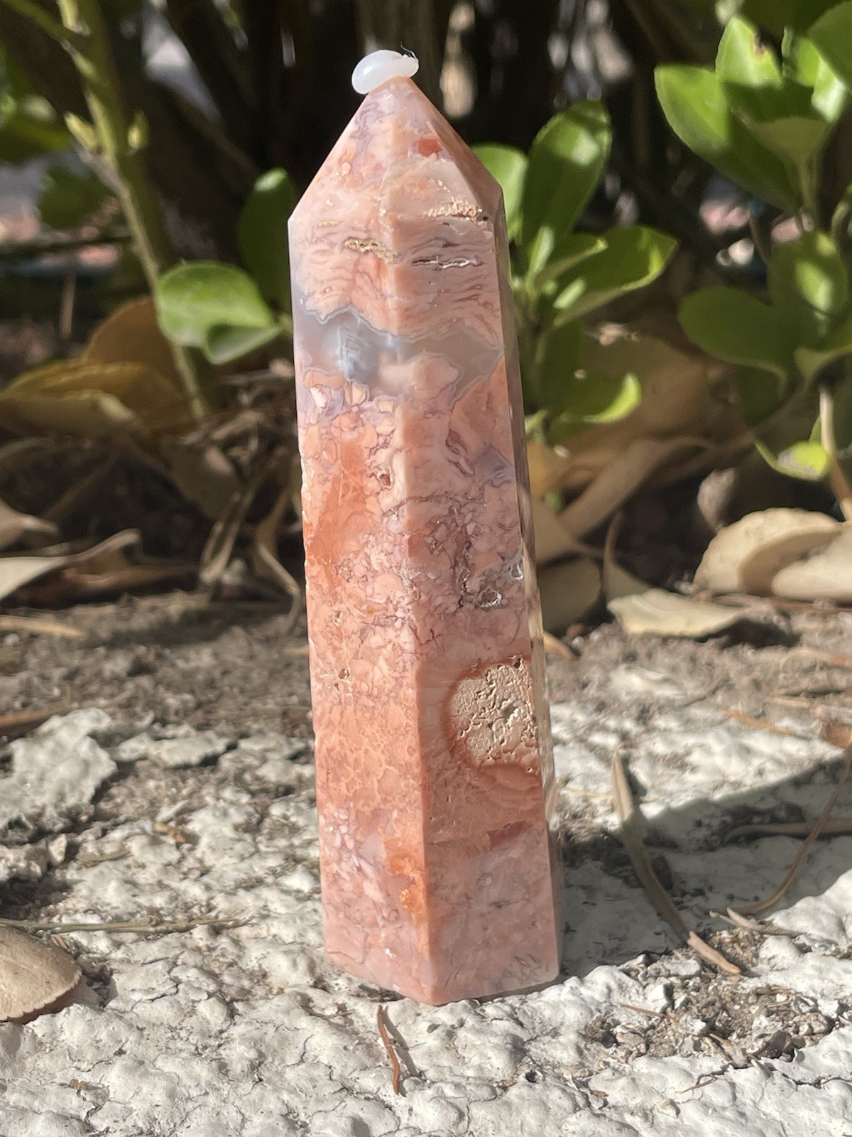 Cotton Candy Agate Crystal/Gemstone Mini Point/Tower 103G 4″ x 1 1/4″