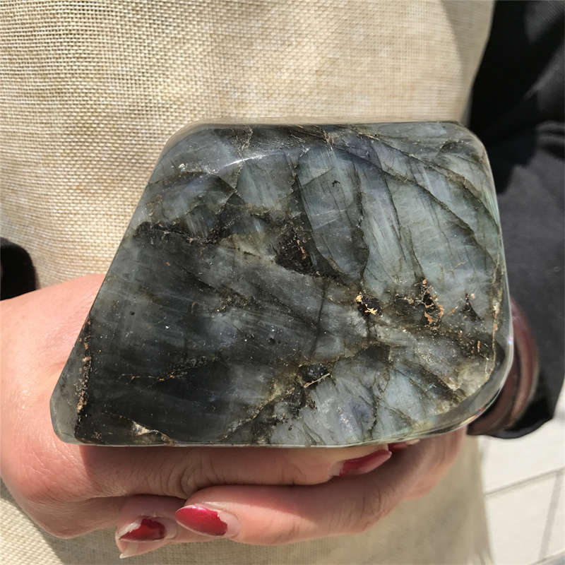 1.21kg Natural Labradorite Quartz Crystal Spectrolite Mineral Reiki healing