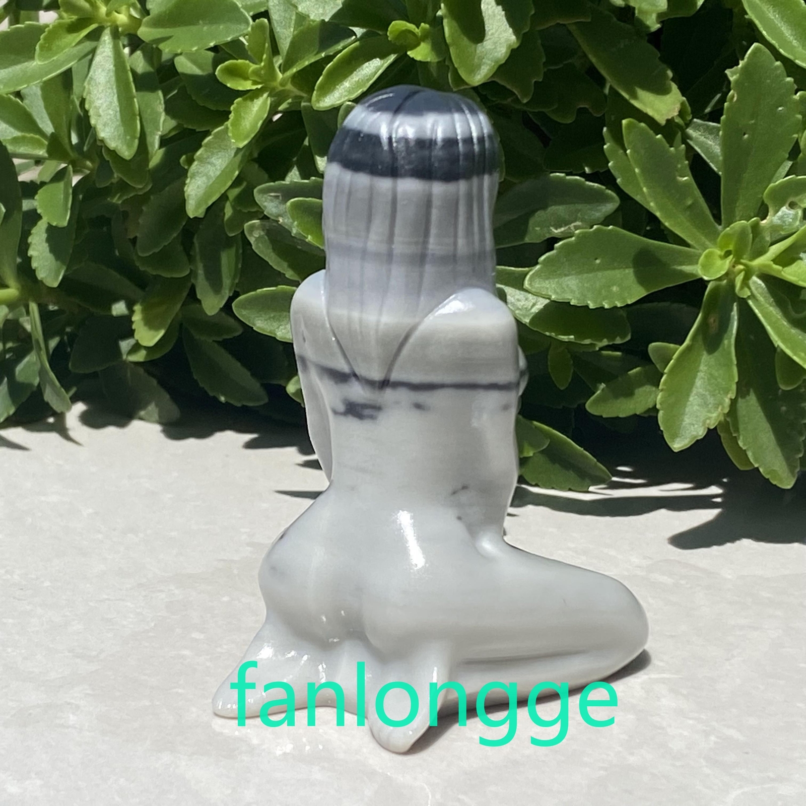 3″ Natural Tai chi stone Women Naked Quartz Crystal Skull Carved Goddess 1pc