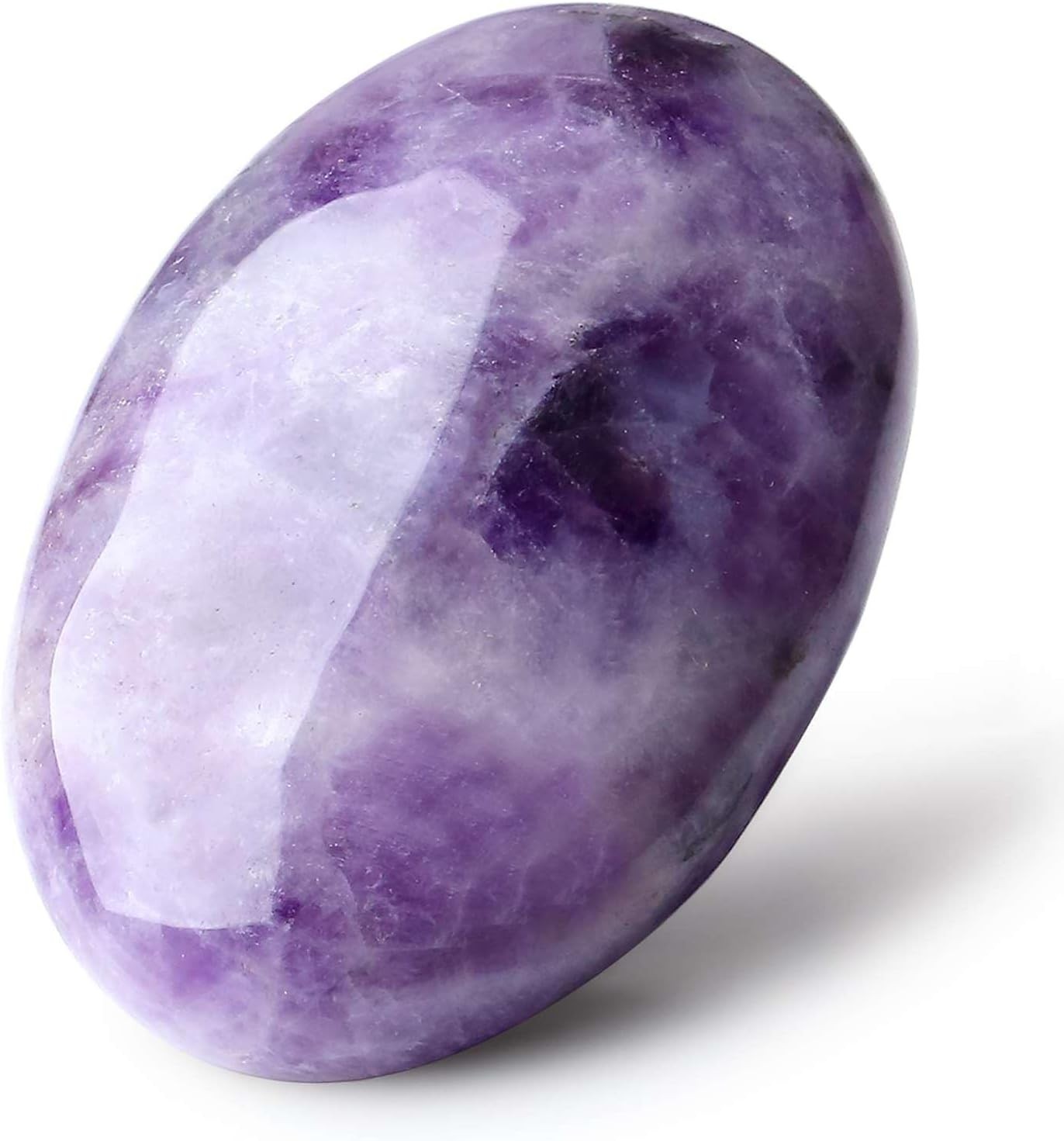 Amethyst 2.4″ Large Palm Stone Healing Crystals Natural Gemstones Calming Effect