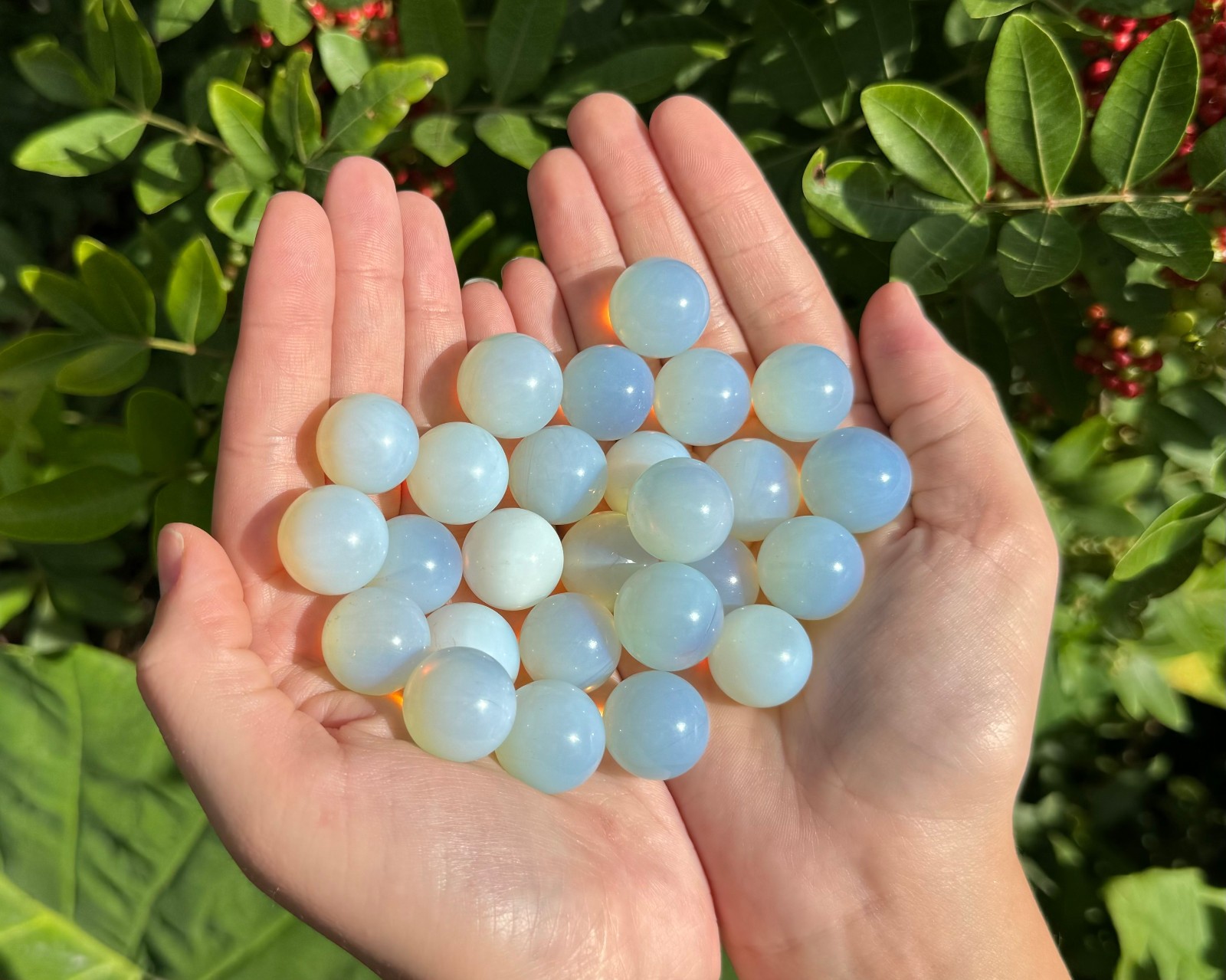 Opalite Crystal Sphere with Stand, 1.18″ (30mm) ‘A’ Grade Polished Opalite Ball