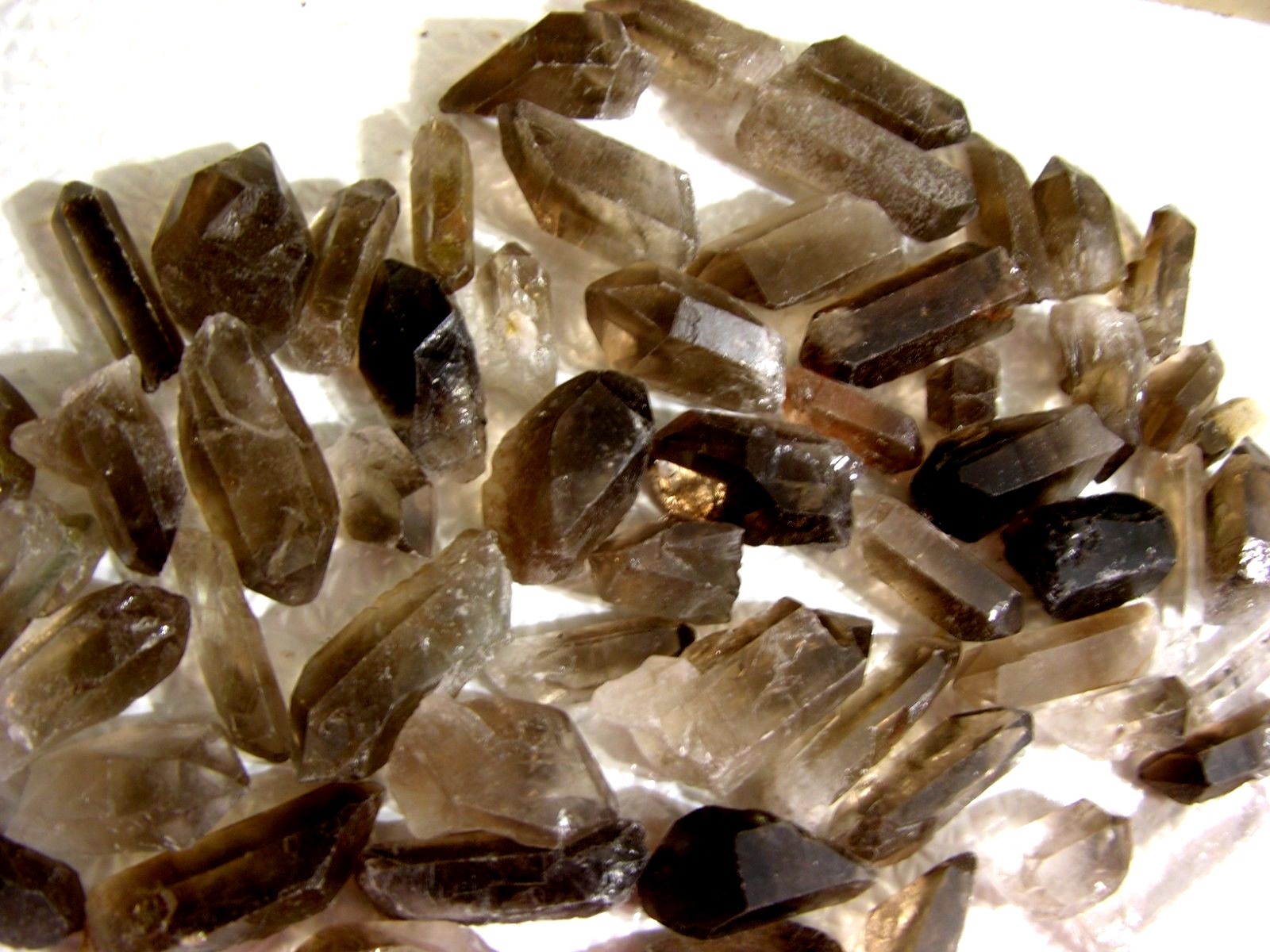 Smoky Quartz crystal natural terminated 1-3 inch 1/2 pound 6 + points Brazil