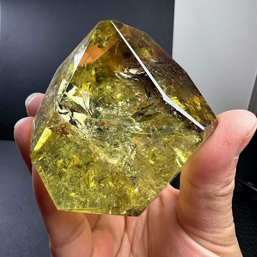 342g Natural Citrine Quartz Carved Freeform Crystal Reiki Healing Decor