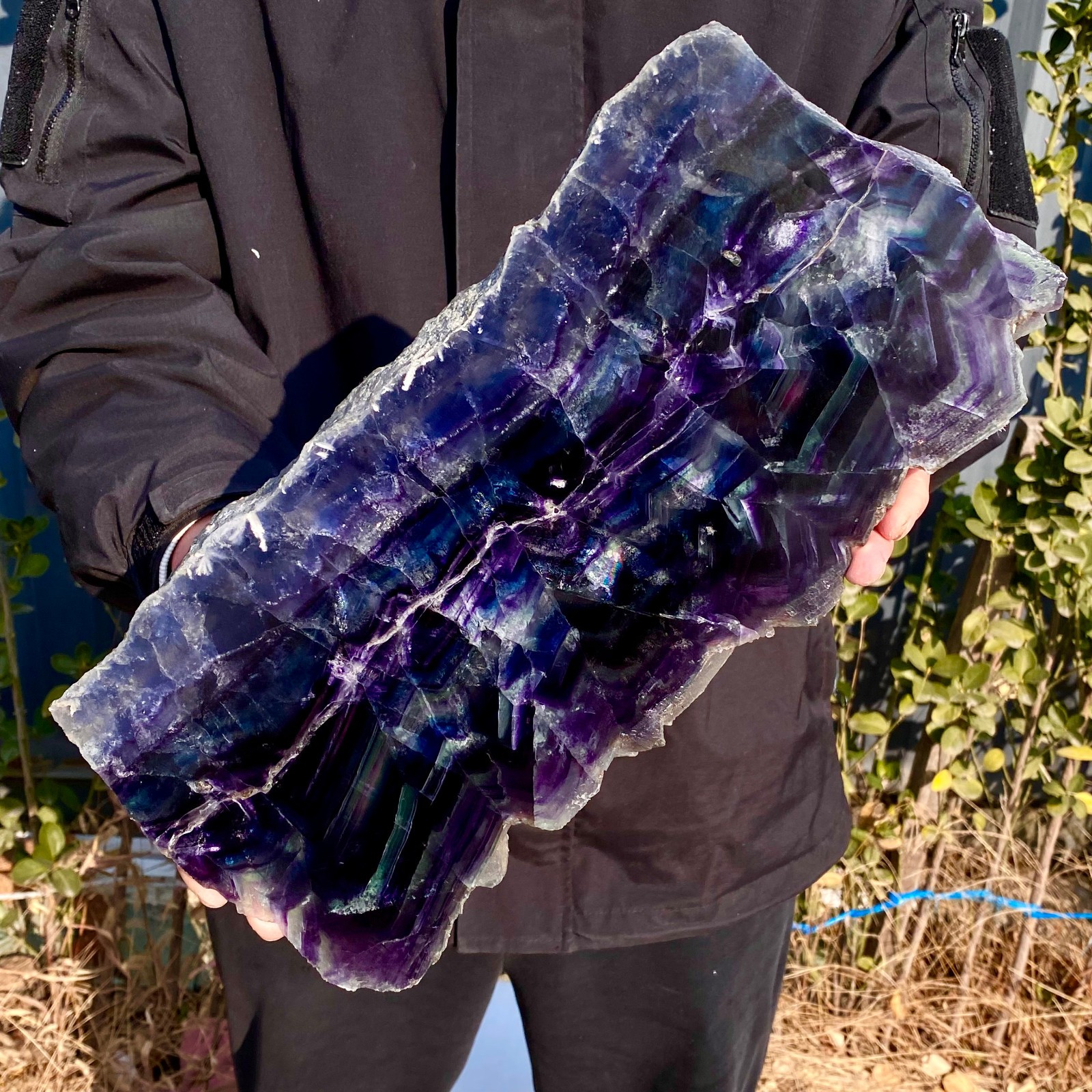 8.6LB Natural and colorful fluorite tablets for crystal therapy and meditation
